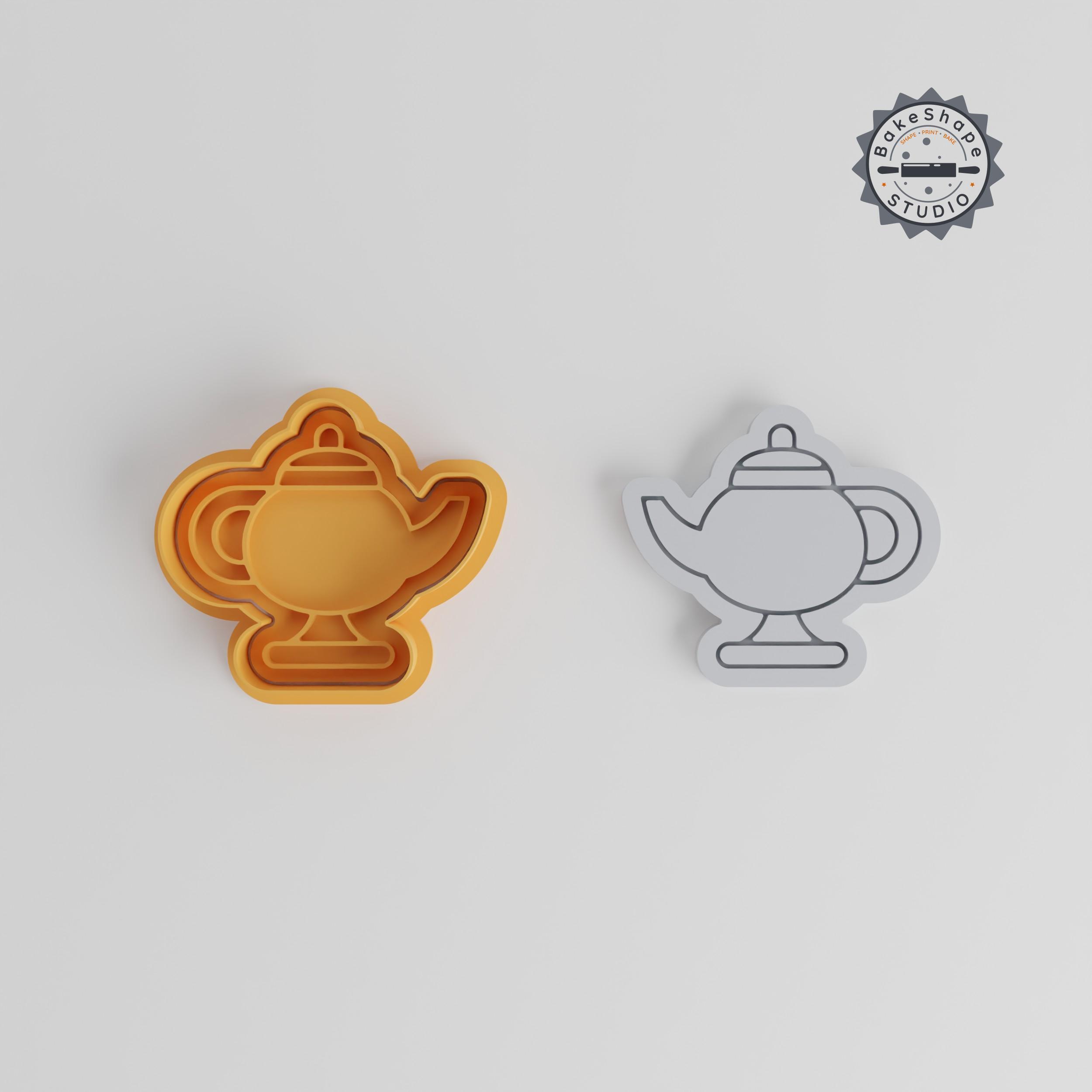 🪄 Magic Lamp Cookie & Fondant Shape Cutter and Stamp Set, Fantasy ...