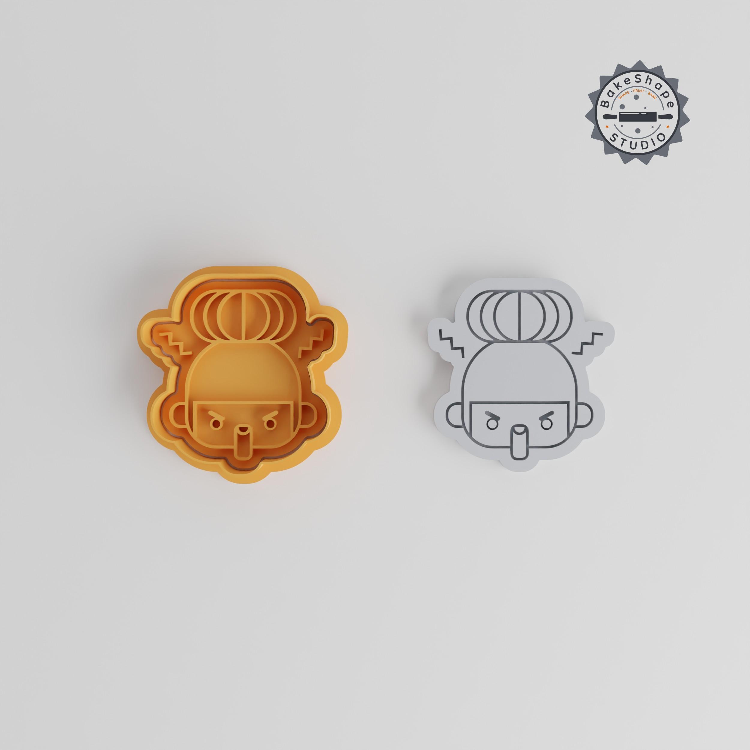 😡 Ensemble de tampons et d'emporte-pièces à découper le visage en colère,  6 pièces, émoticône d'expression émotionnelle, petites et grandes  tailles・Fichier 3D pour Impression 3D・Cults, image size:2500x2500