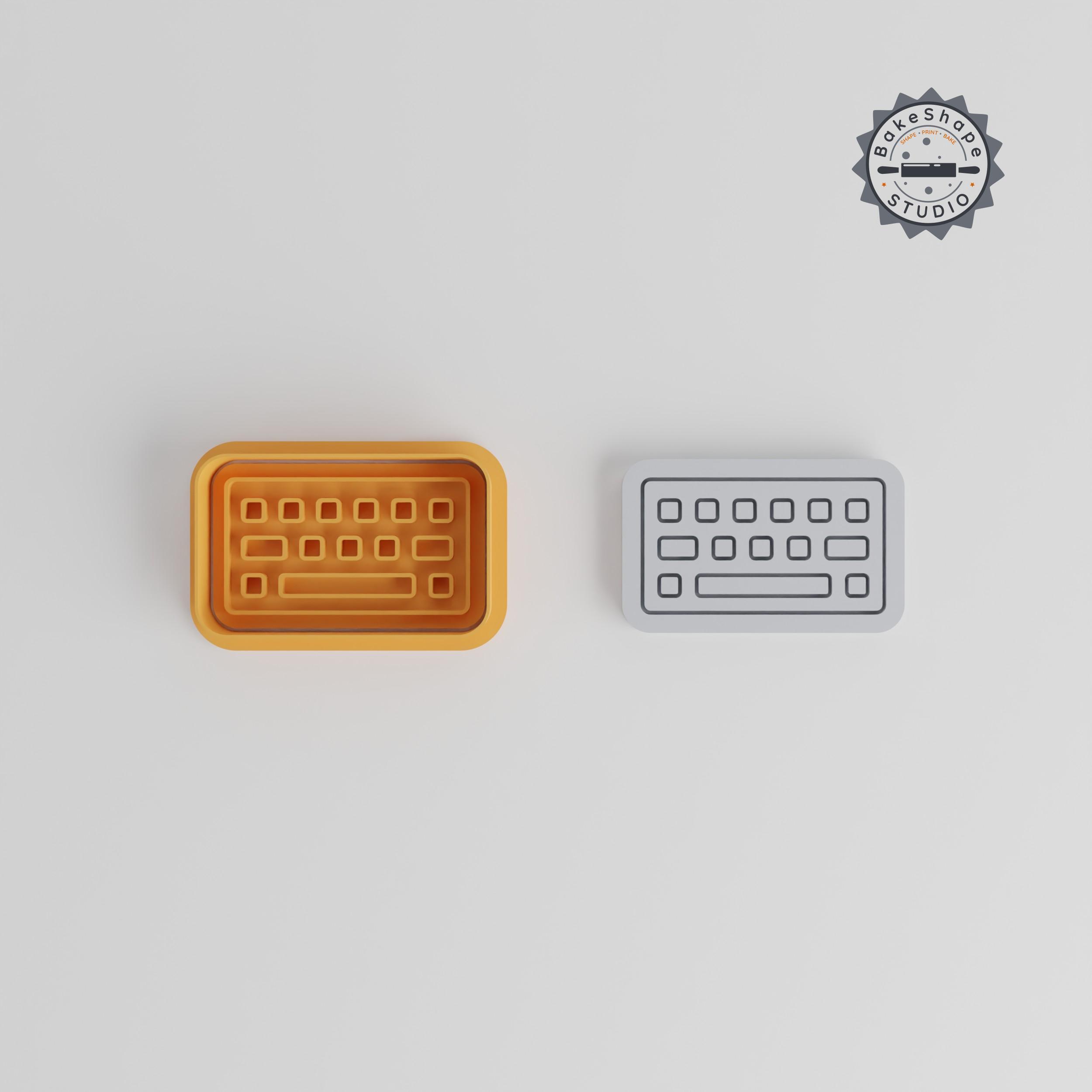 🖥️ Computer Keyboard Shape Cutter & Stamp Set, Cookie & Fondant ...