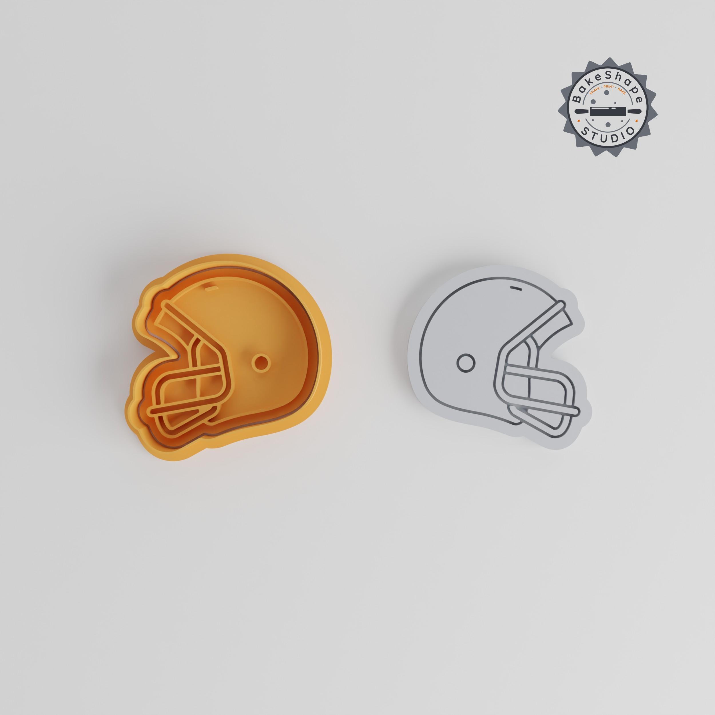 fondant cut out football helmet Teenyyou 2 Pcs 7.56 Inch Large Cookie Cutter Football Shaped Baking Cookie Cutters Stainless Steel Oversized for Sports Themed Party: Home & Kitchen themed decorations or celebrations Ann Clark Football Helmet Cookie