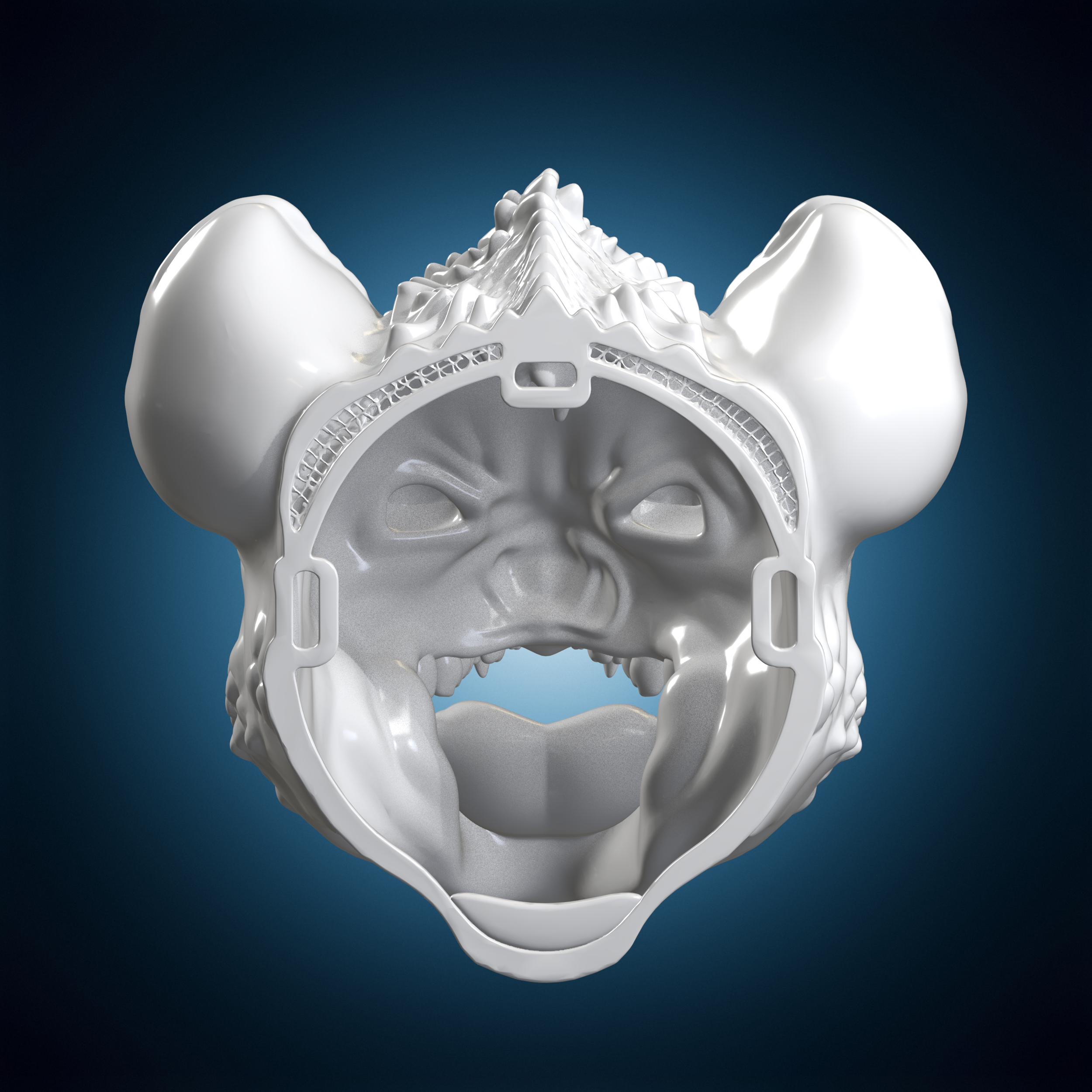🐾 Hyena Mask 3D Print Model・ 3D File for 3D printing・Cults