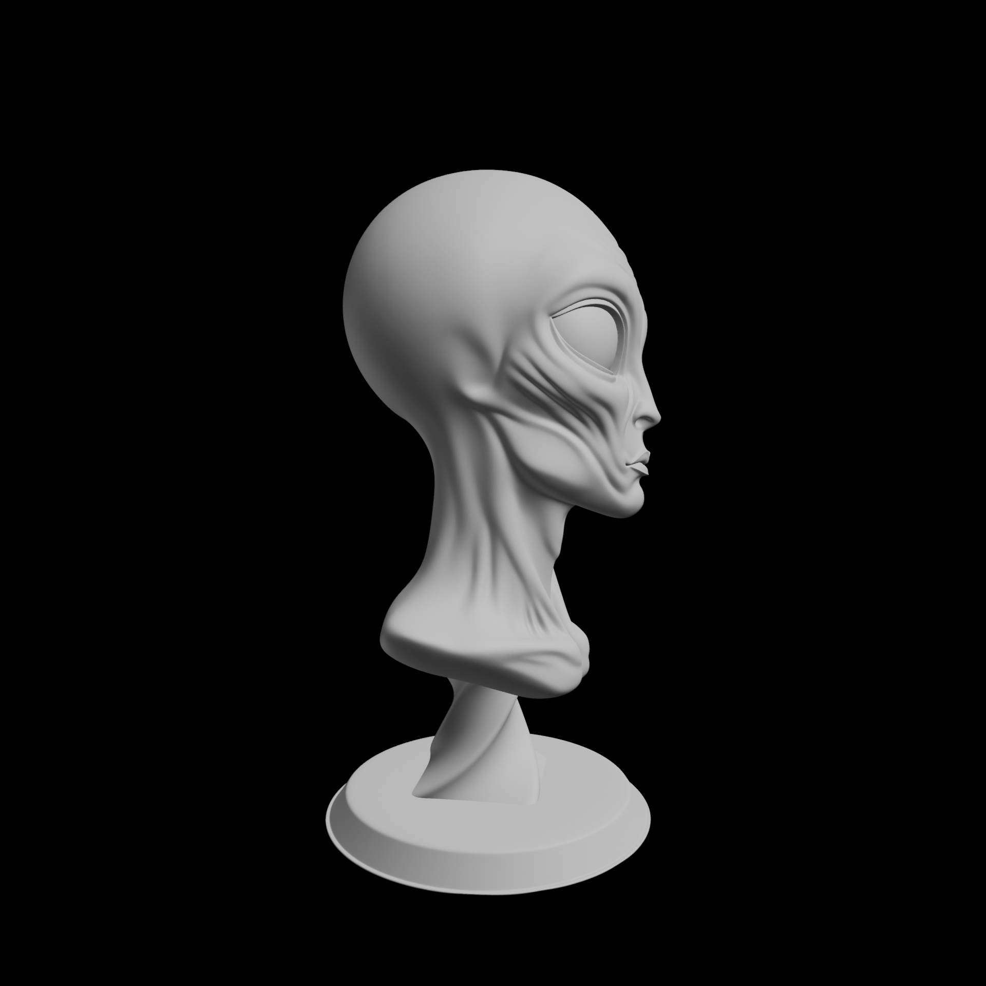 👽 Alien Creature Bust Sculpture・ 3D File for 3D printing・Cults