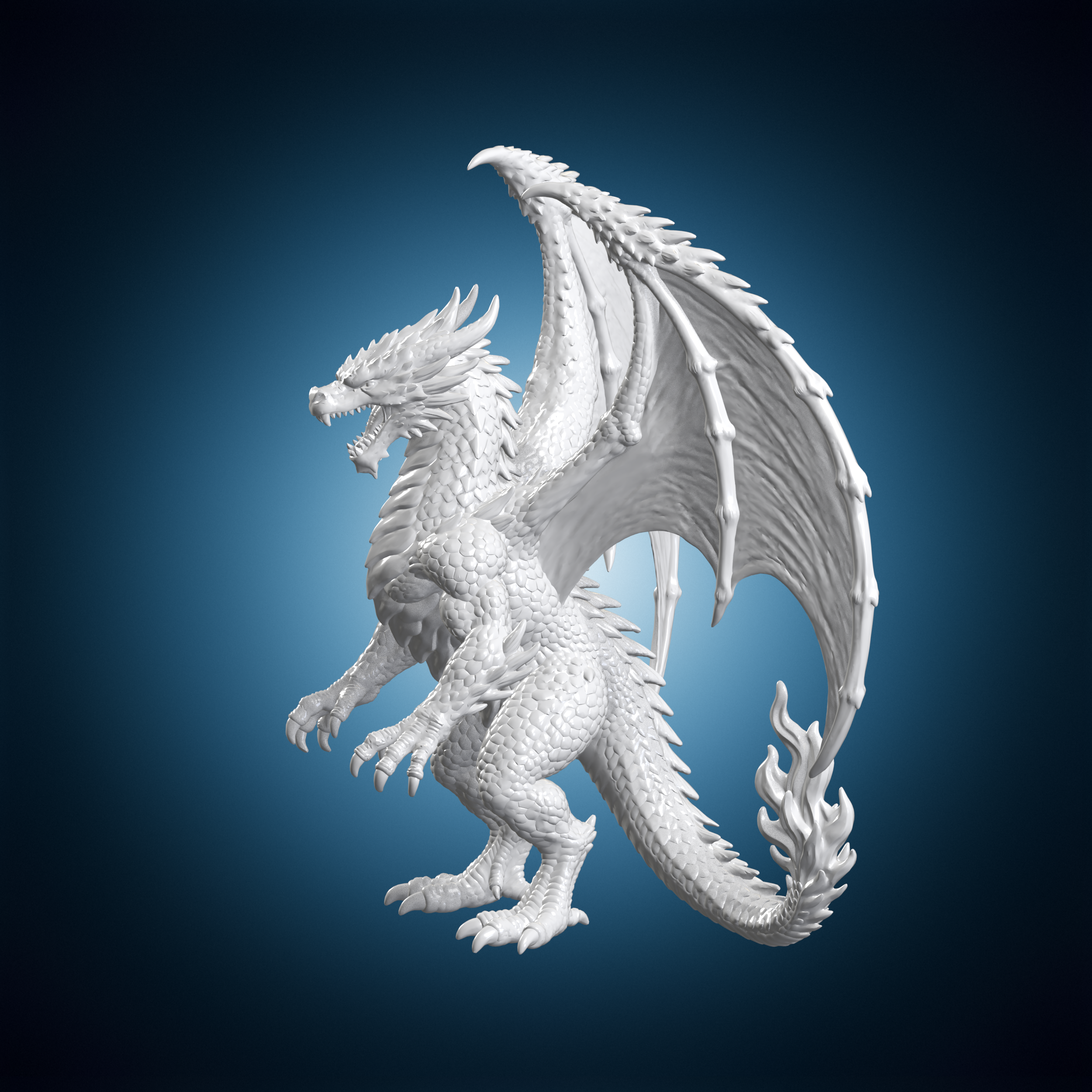 🔥 Volcanic Fire Dragon 3D Print Model・ 3D File for 3D printing・Cults