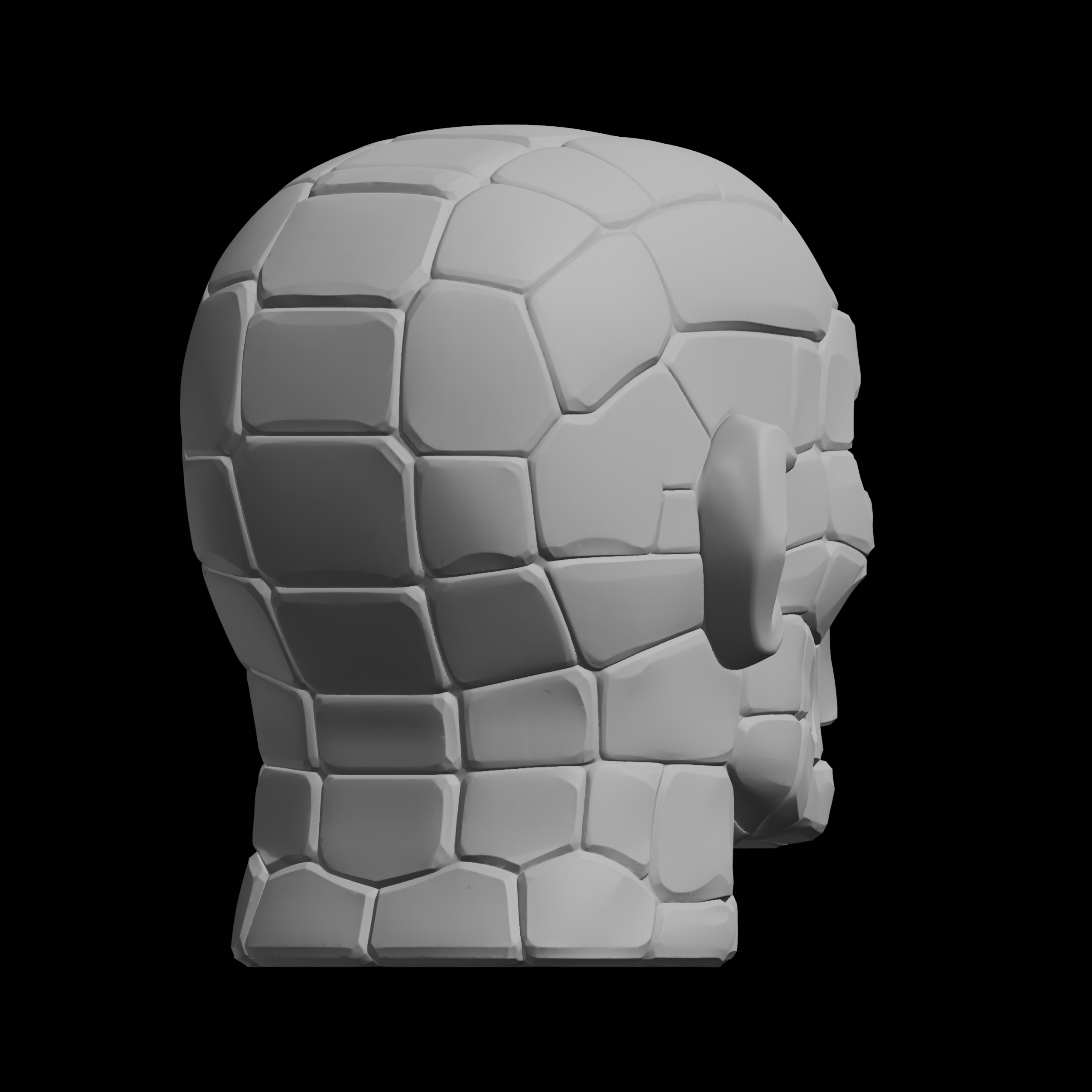 👤 Block Head Character Bust・ 3D File for 3D printing・Cults