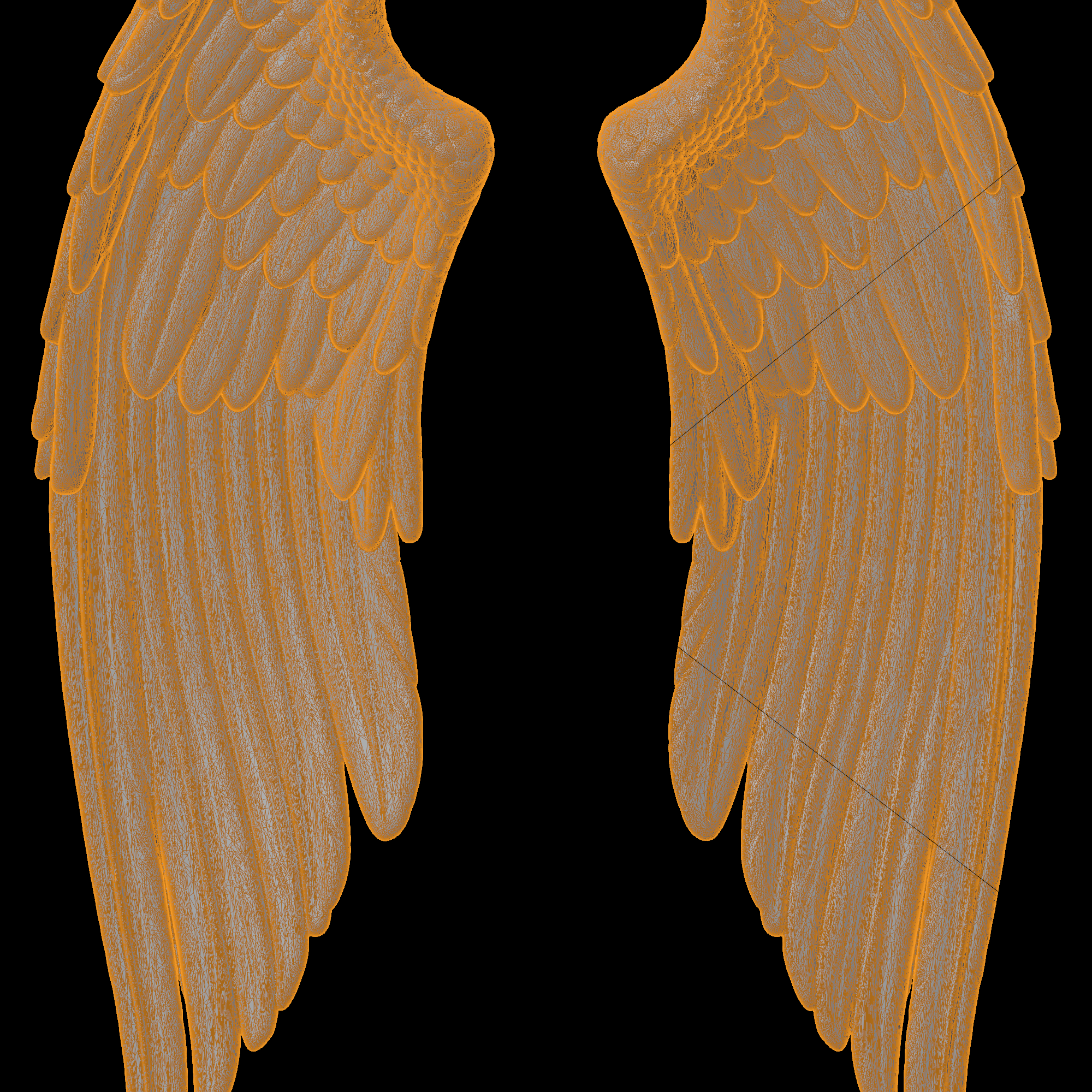 👼 Angel Wings 3D Print Sculpture・ 3D File for 3D printing・Cults