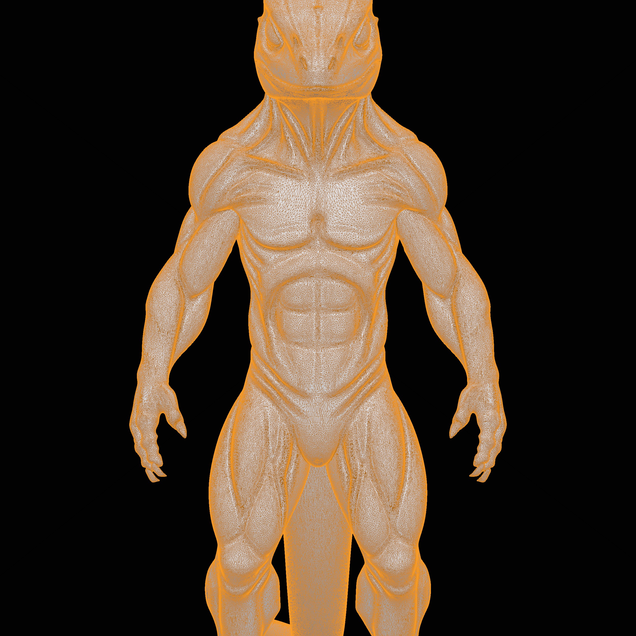 👹 Lizardman Figure Fantasy Creature・ 3D File for 3D printing・Cults