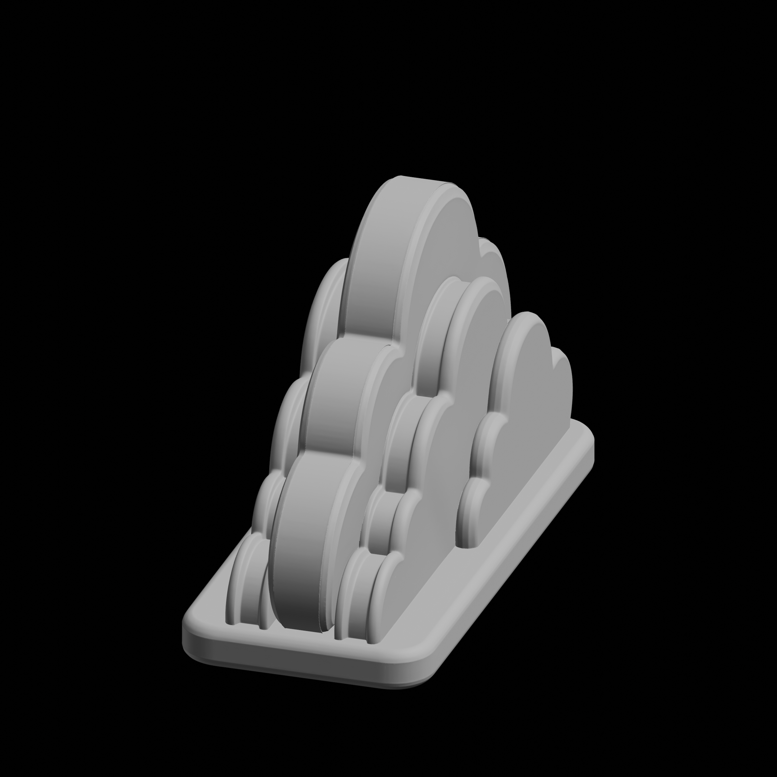 ☁️ Abstract Cloud Letter Holder・ 3D File for 3D printing・Cults