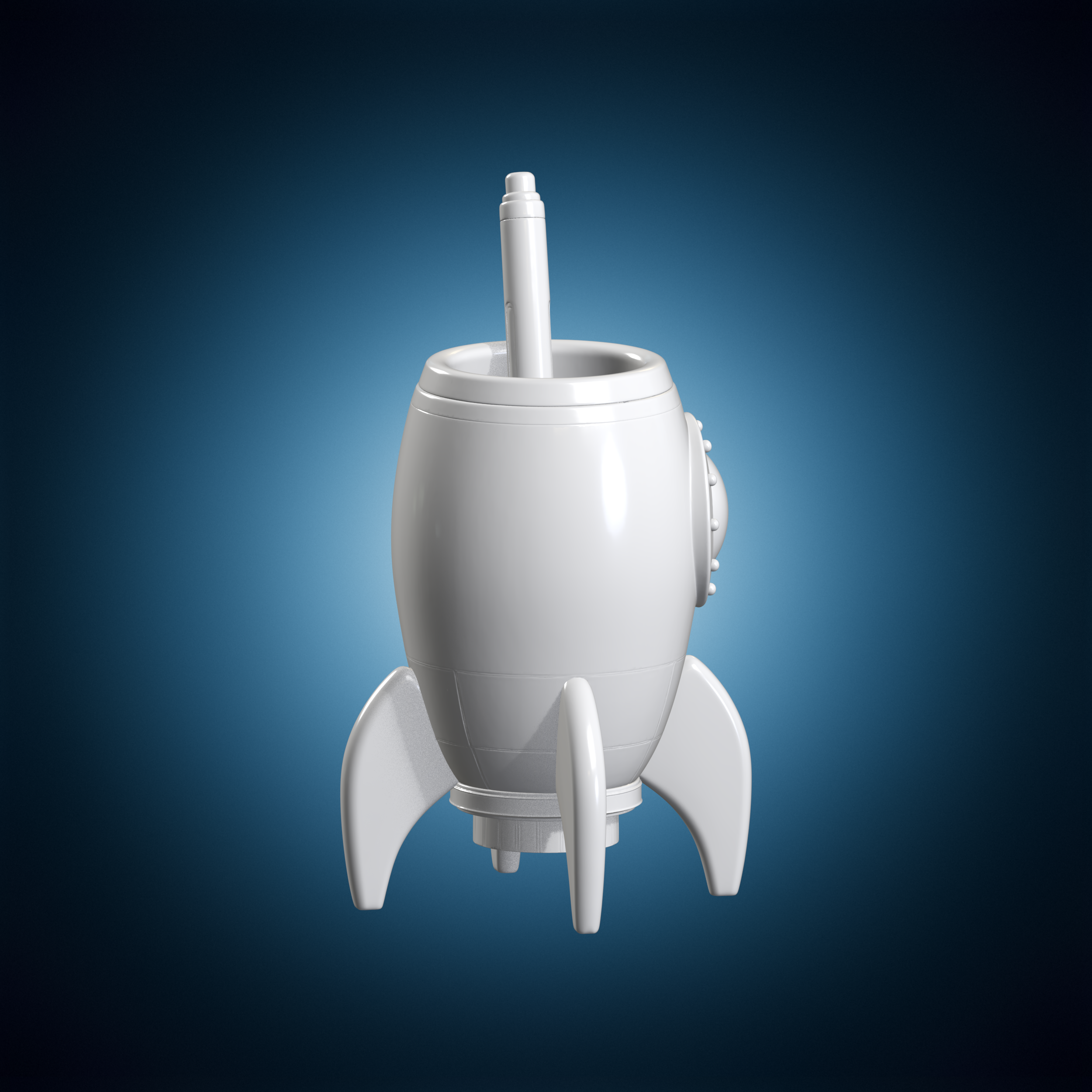 Cup Rocket Lettering 🚀 Rocket Pen Cup・ 3D File for 3D printing・Cults