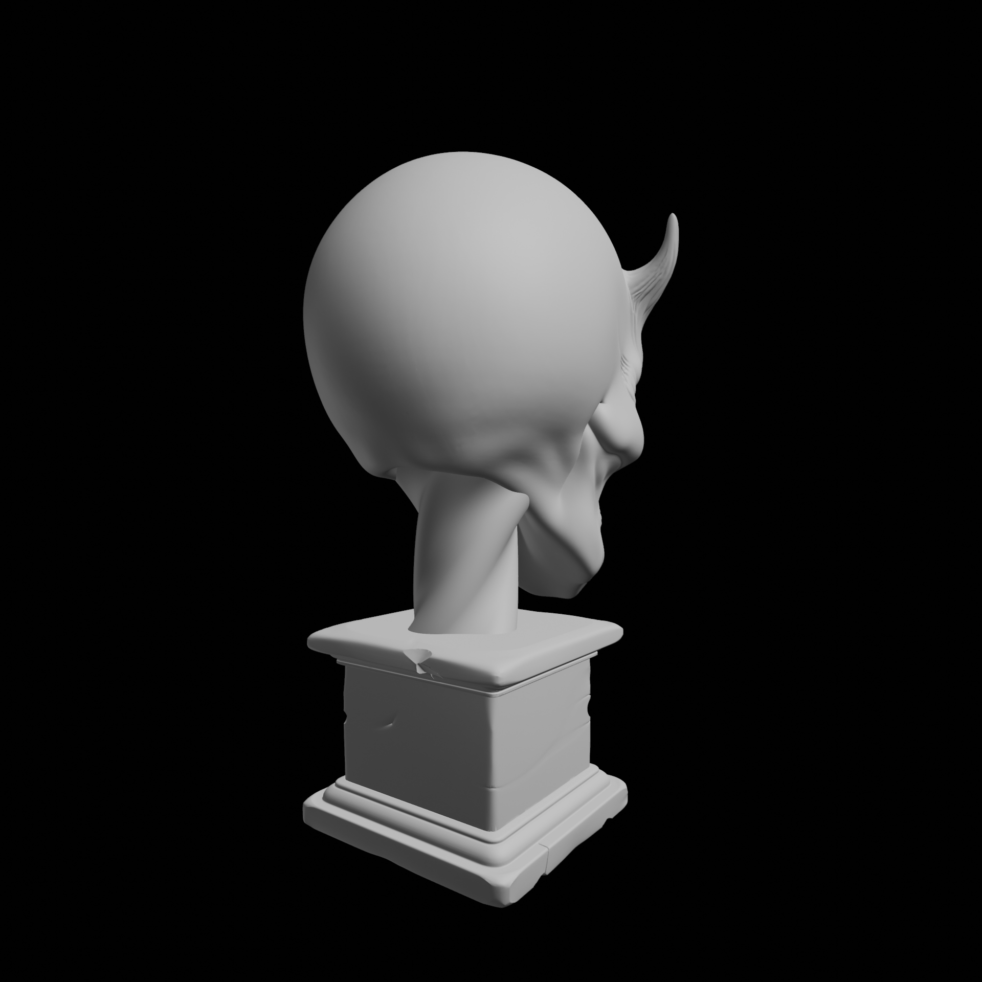 👽 Alien Mutant Face Grotesque Extraterrestrial Sculpture・ 3D File for ...
