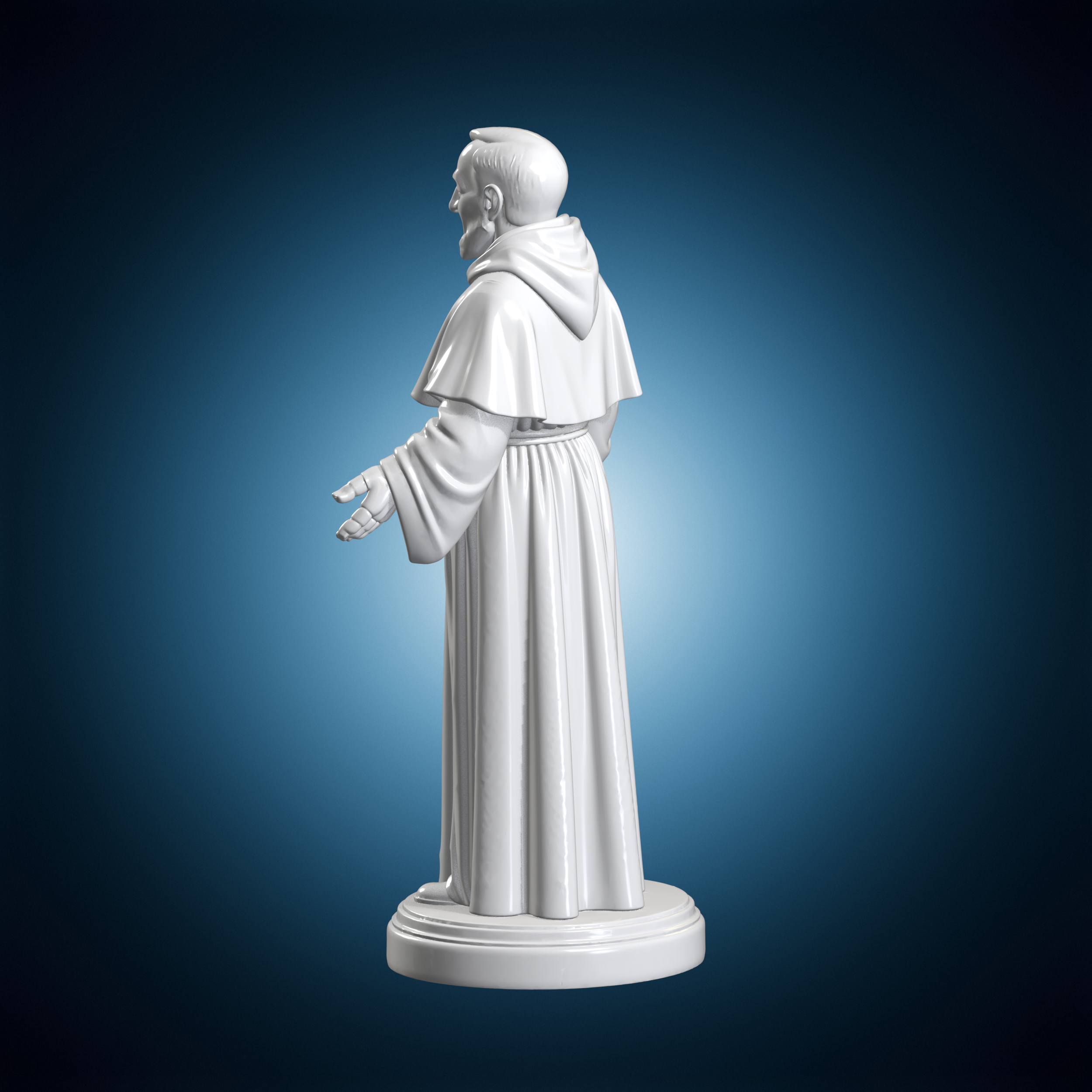 🗿 Padre Pio Classic Friar Icon 3D Print Sculpture・ 3D File for 3D ...