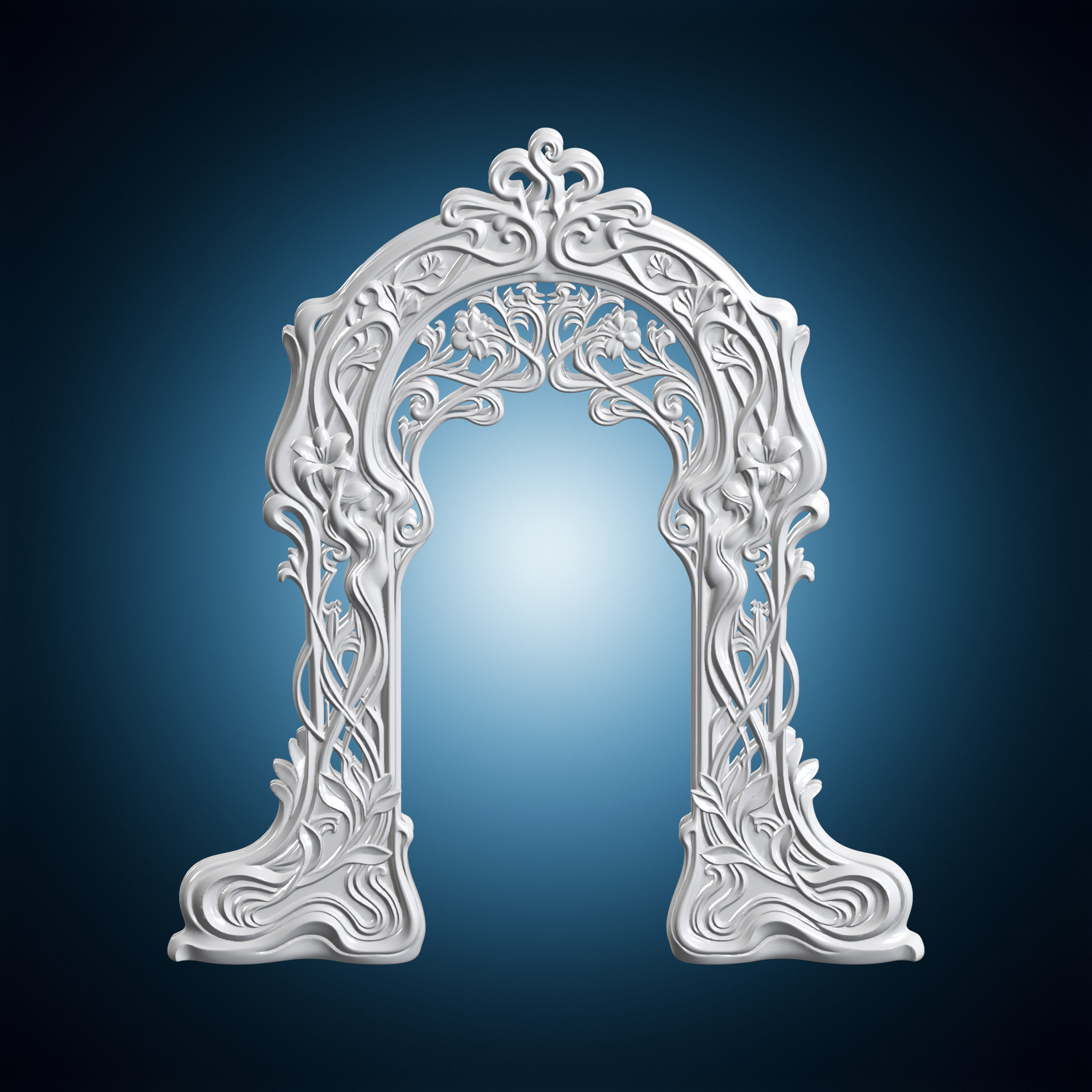 🎨 Art Nouveau Curved Arch Architectural 3D Print Model・ 3D File for 3D ...