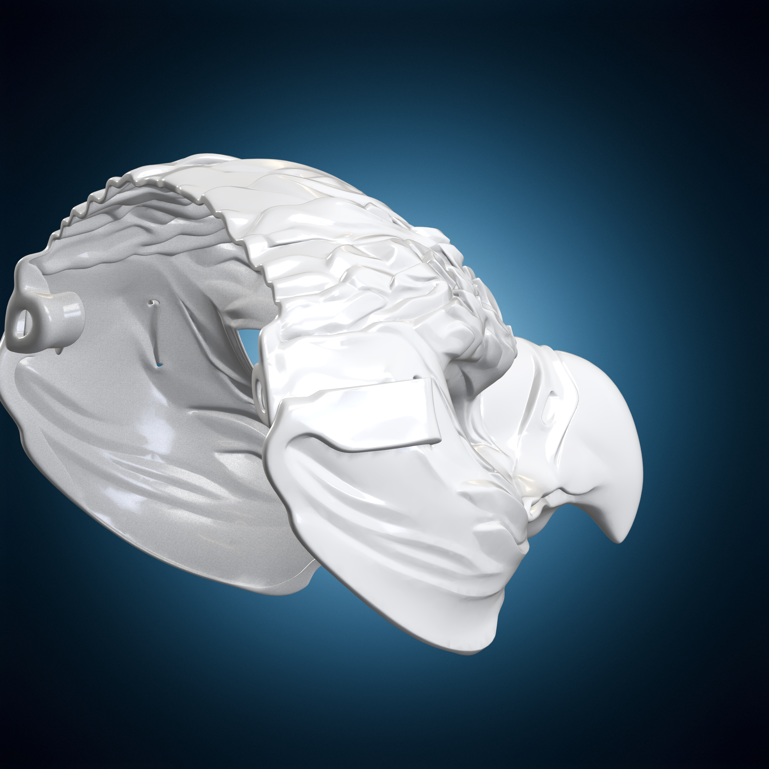 🦅 Hawk Mask 3D Print Model・ 3D File for 3D printing・Cults