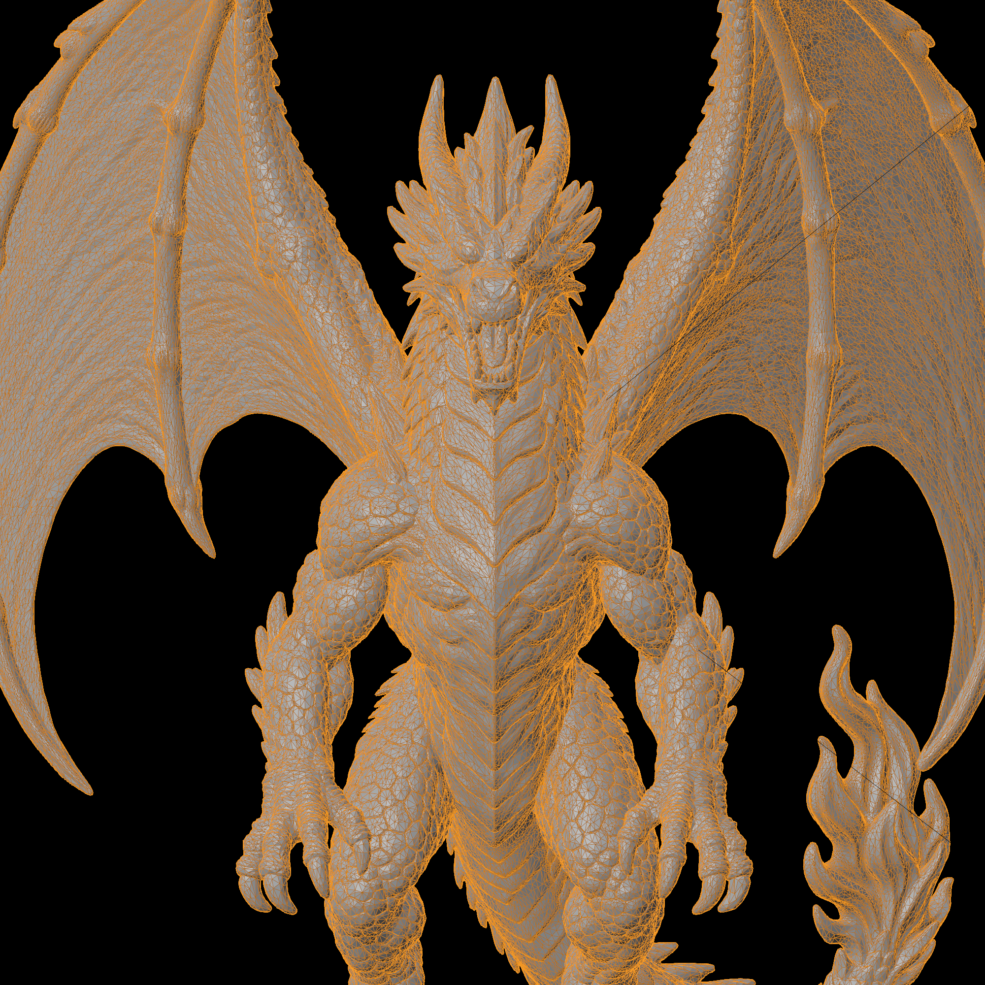 🔥 Volcanic Fire Dragon 3D Print Model・ 3D File for 3D printing・Cults