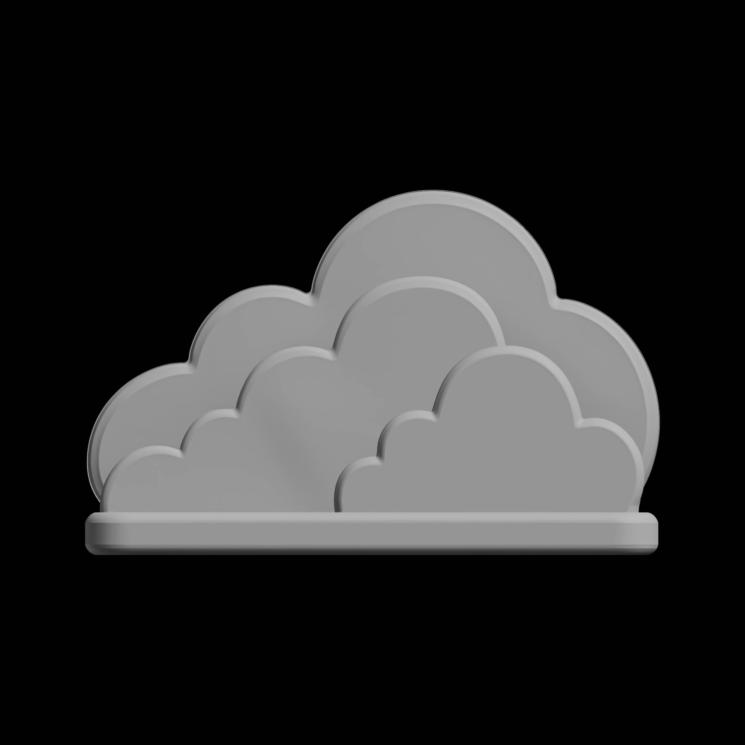 ☁️ Abstract Cloud Letter Holder・ 3D File for 3D printing・Cults