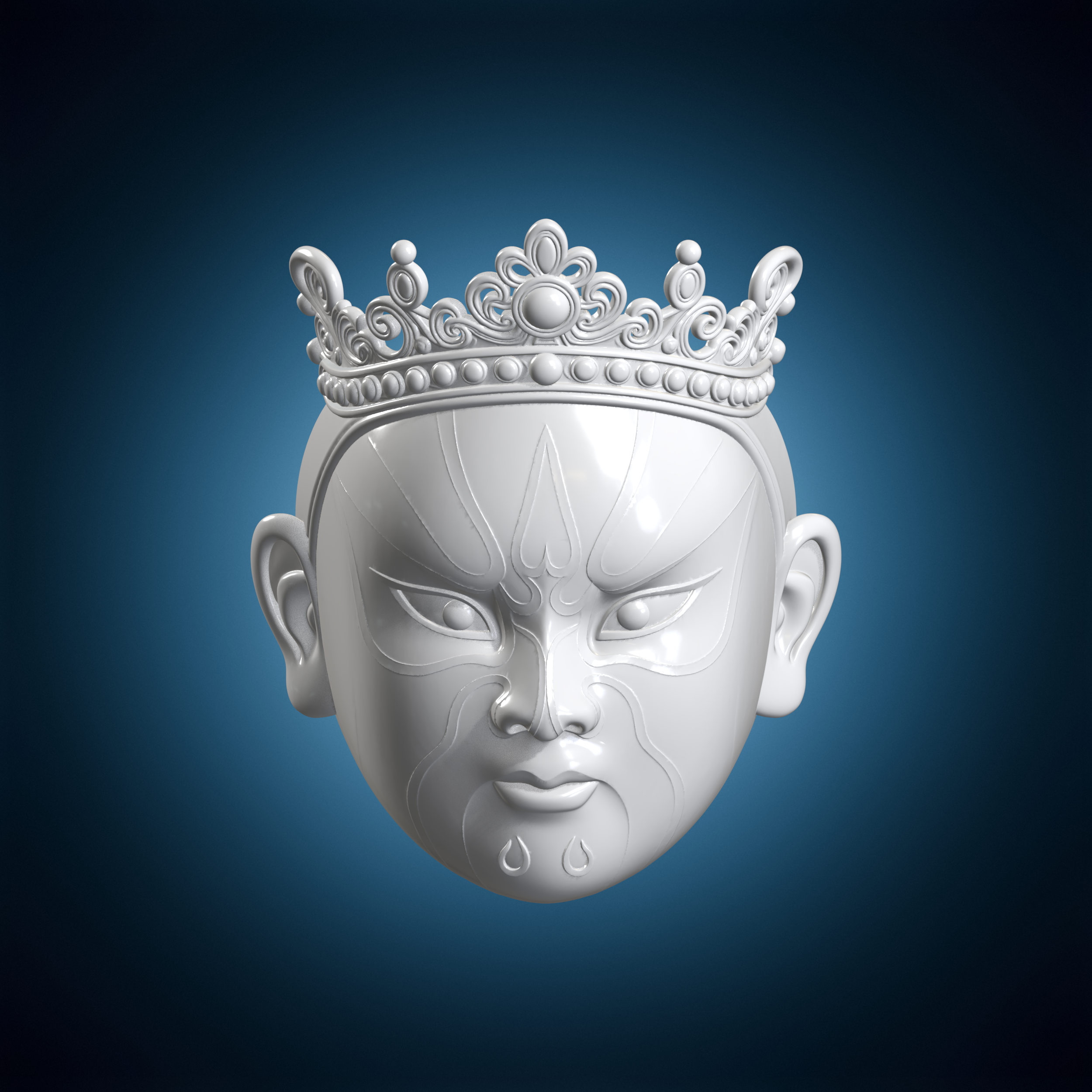 😷 Chinese Opera Mask 3D Print Model・ 3D File for 3D printing・Cults