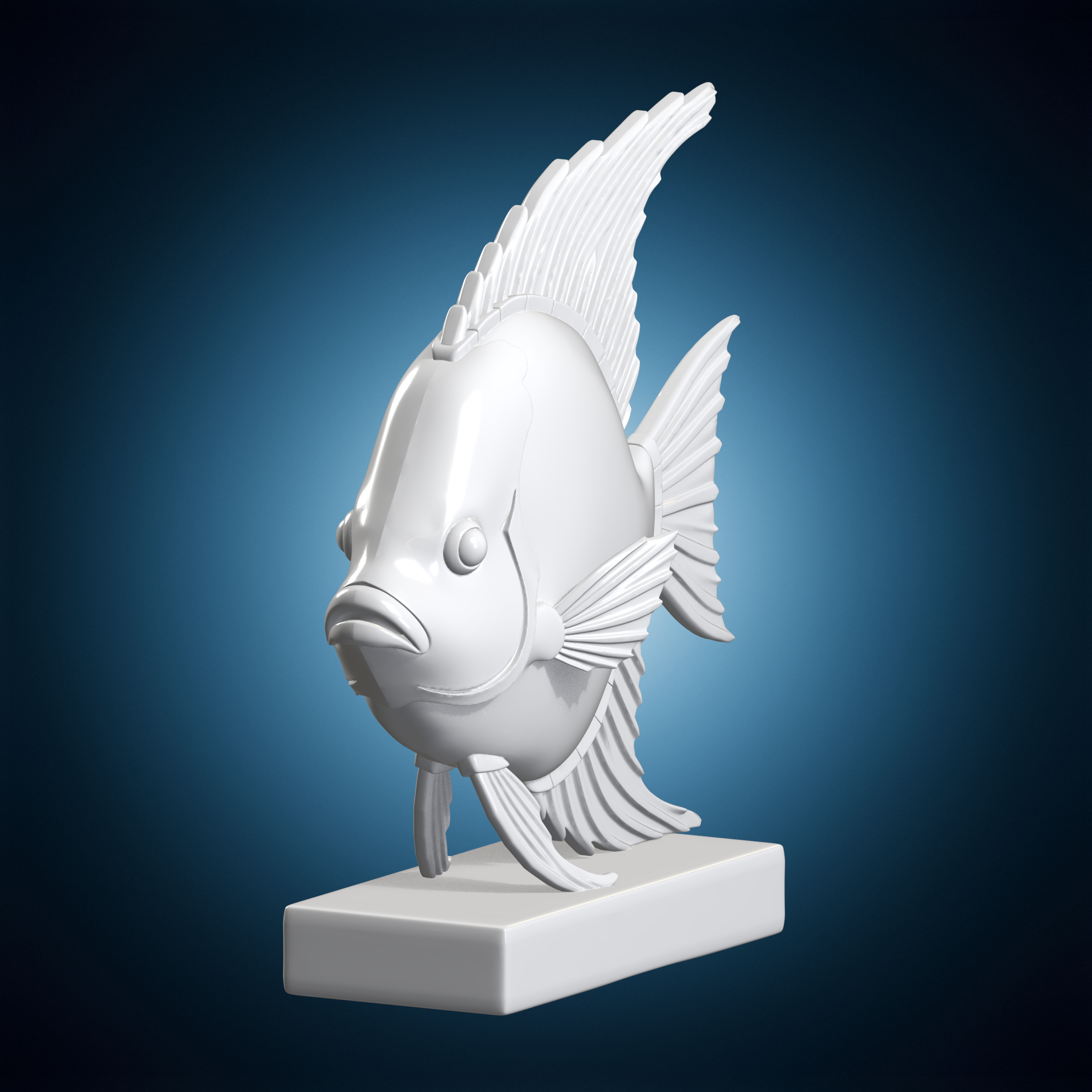 🗿 Angelfish Sculpture 3D Print Model Home Decor・ 3D File for 3D ...