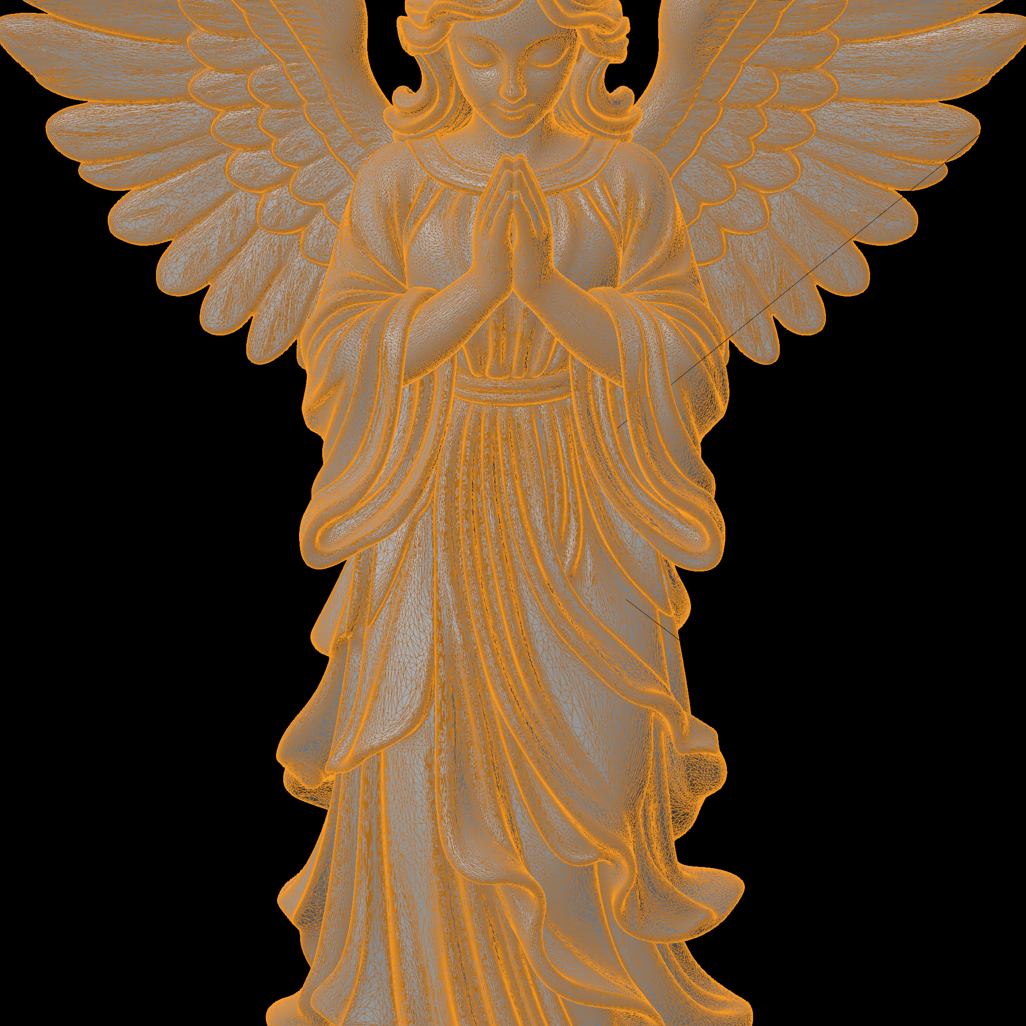 👼 Guardian Angel Figurine 3D Print Model・ 3D File for 3D printing・Cults