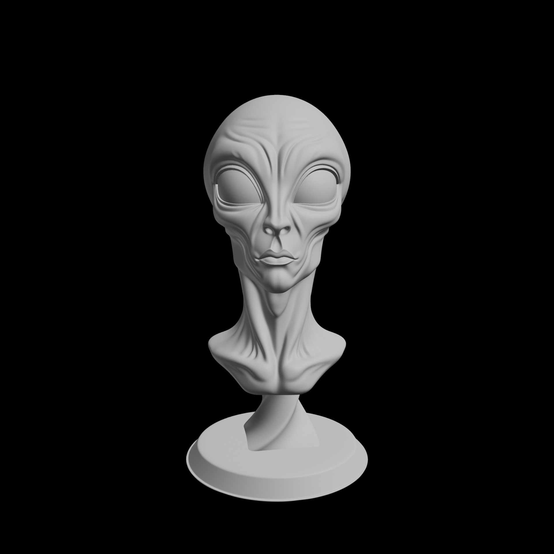👽 Alien Creature Bust Sculpture・ 3D File for 3D printing・Cults