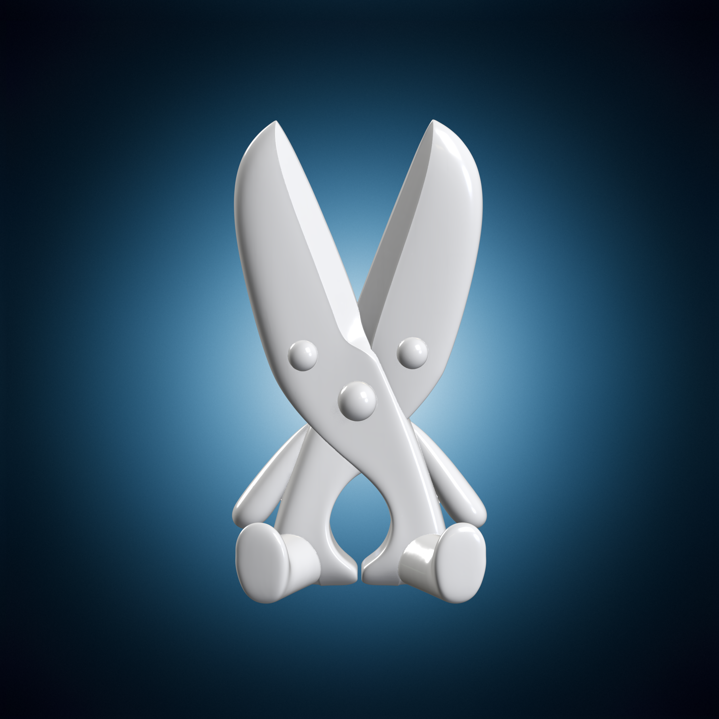 ️ Scissors Character Decorative Figurine・ 3D File for 3D printing・Cults