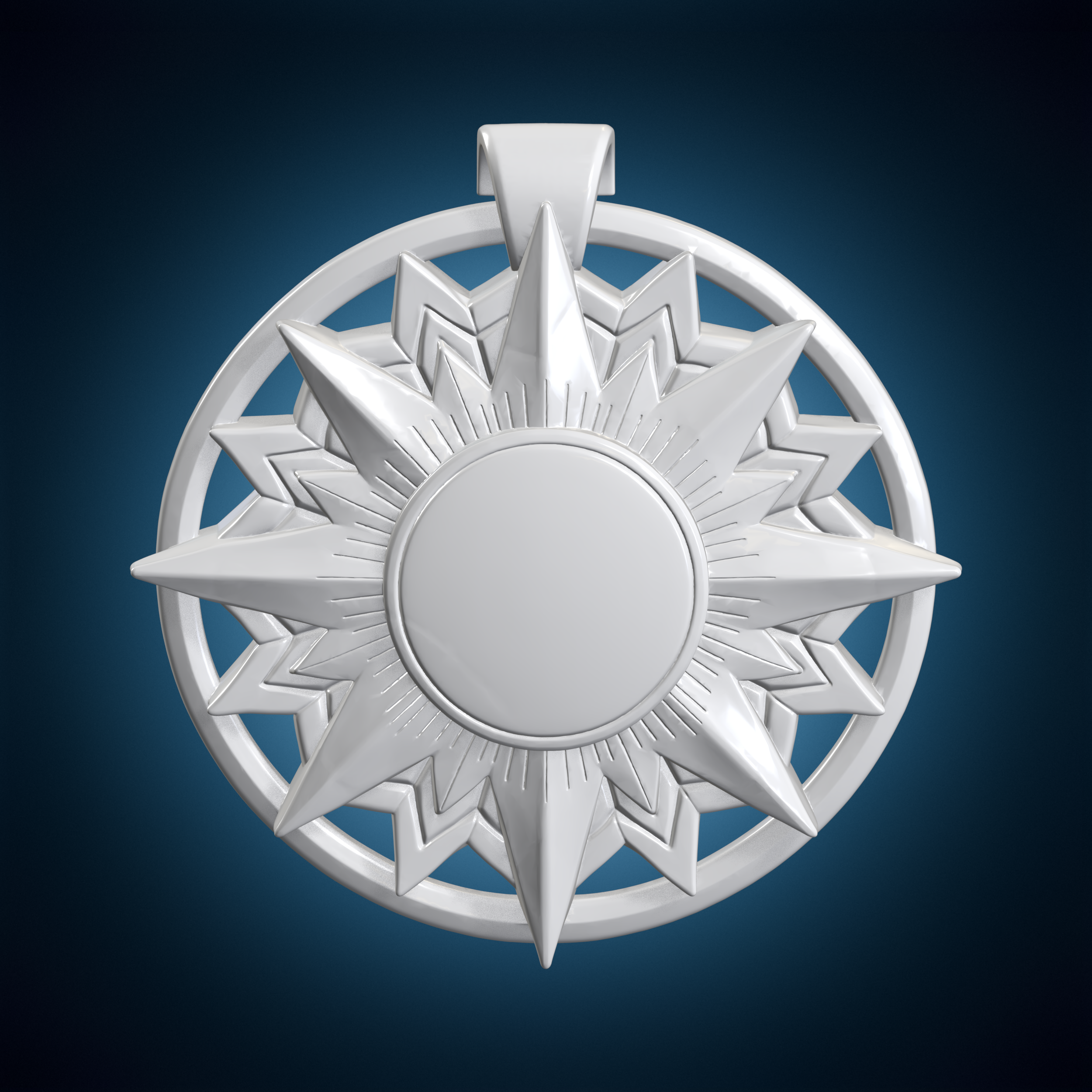 ☀️ Geometric Sun Pendant 3D Printable Model・ 3D File for 3D printing・Cults