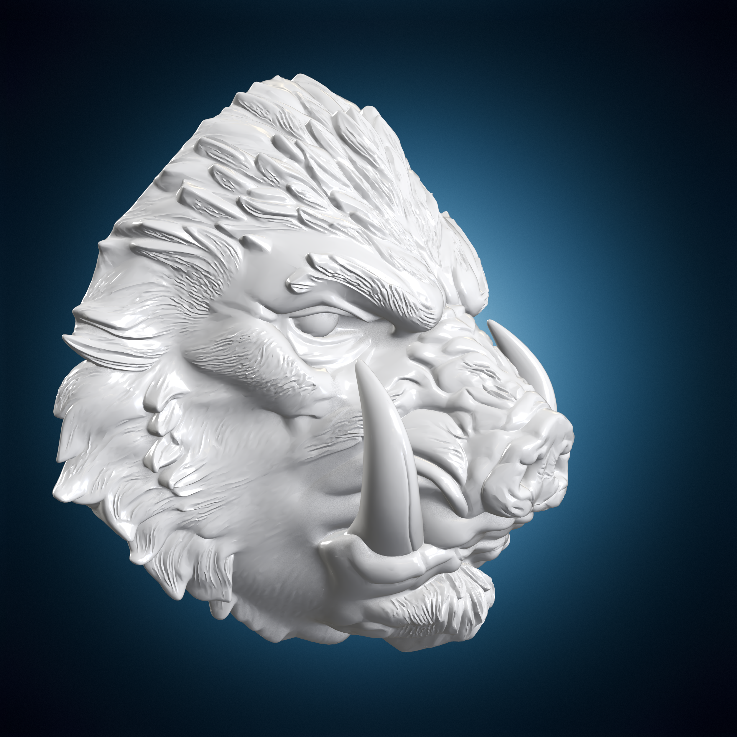 🐗 Boar Mask 3D Print Model・ 3D File for 3D printing・Cults