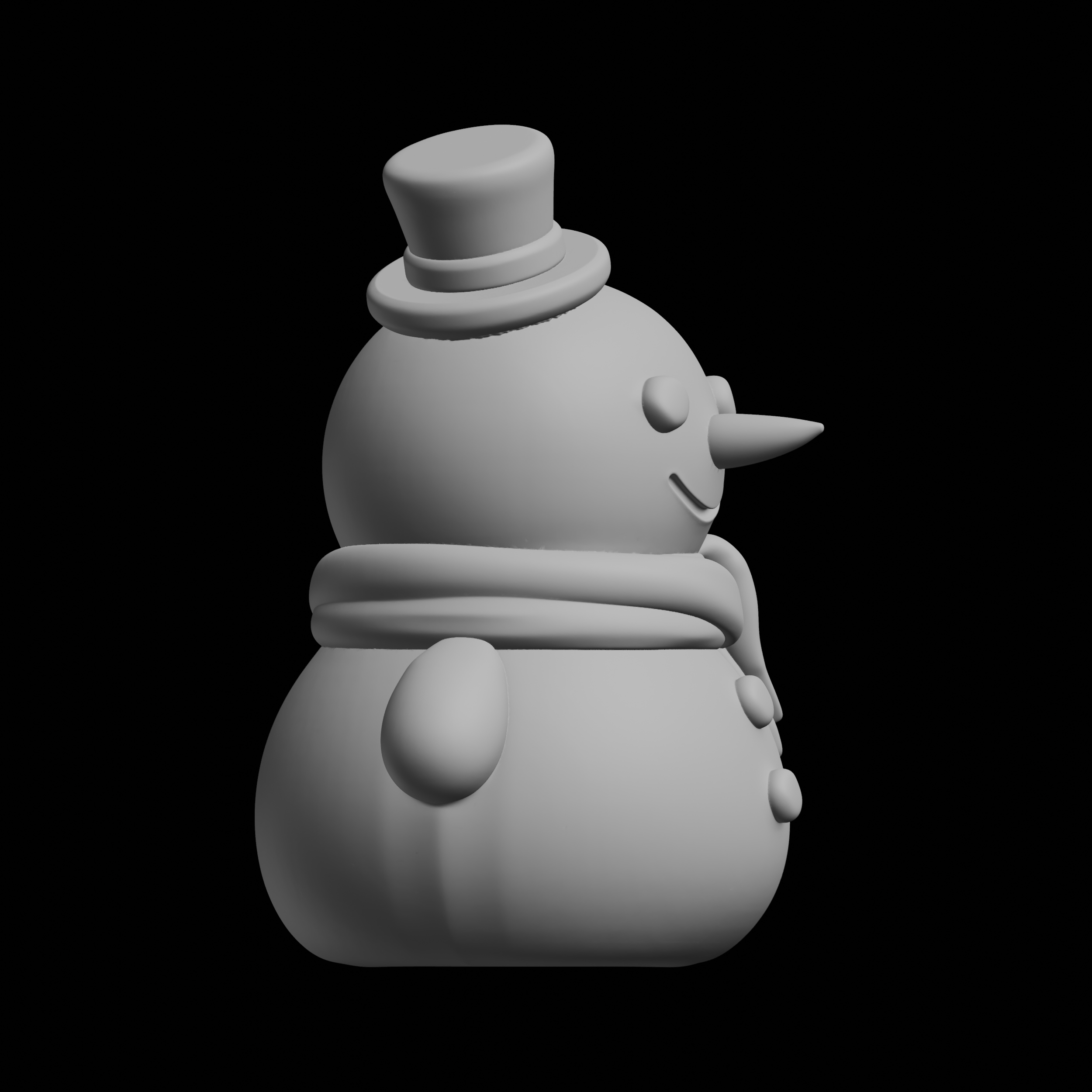 ☃️ Snowman with Hat Holiday Decoration・ 3D File for 3D printing・Cults