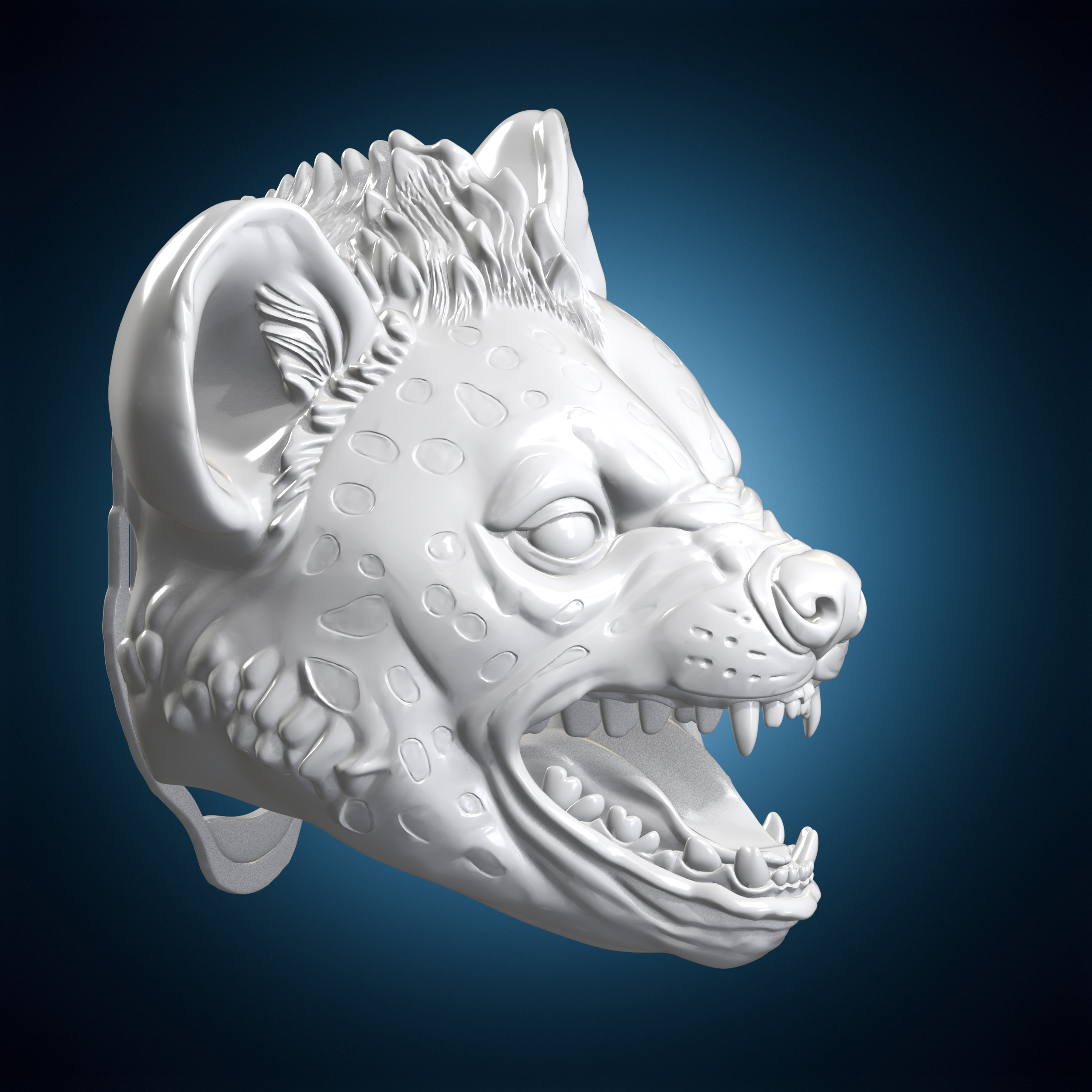 🐾 Hyena Mask 3D Print Model・ 3D File for 3D printing・Cults