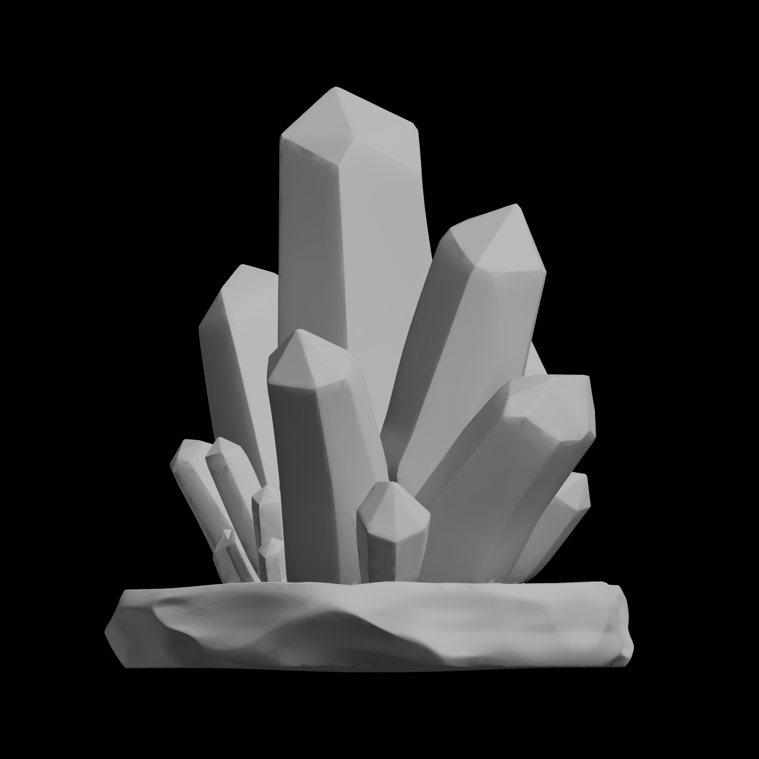 🔮 Crystal Cluster Fantasy Decor Model・ 3D File for 3D printing・Cults