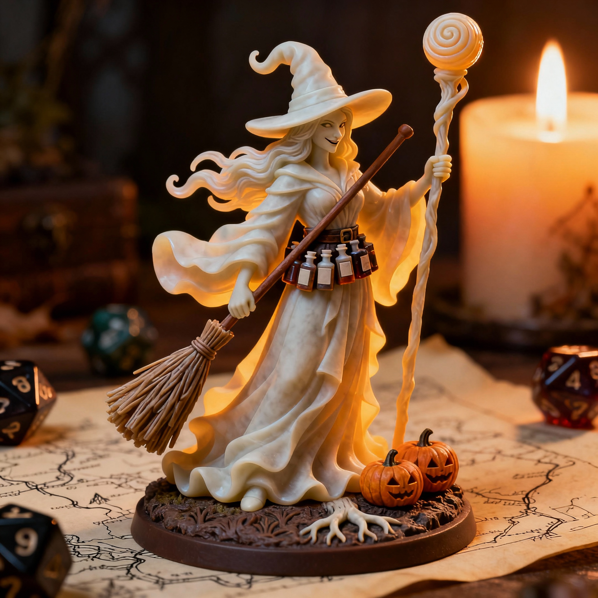 🧙‍♀️ Mystical Witch Halloween 3D Print STL Figurine・ 3D File for 3D ...