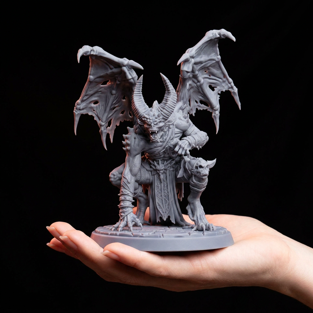 😈 Infernal Overlord – Winged Demon Miniature STL・ STL File for 3D ...