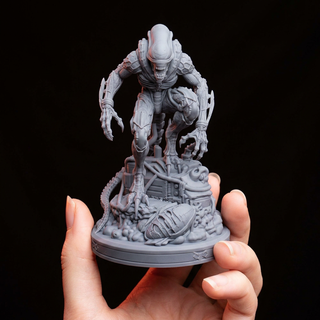 Fhand 👽 Xeno-Terror – Bio-Mechanical Stalker Miniatur・ STL File for 3D ...