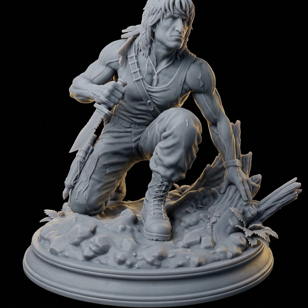 🫡 Rambo Freedom Fighter・ 3D File for 3D printing・Cults