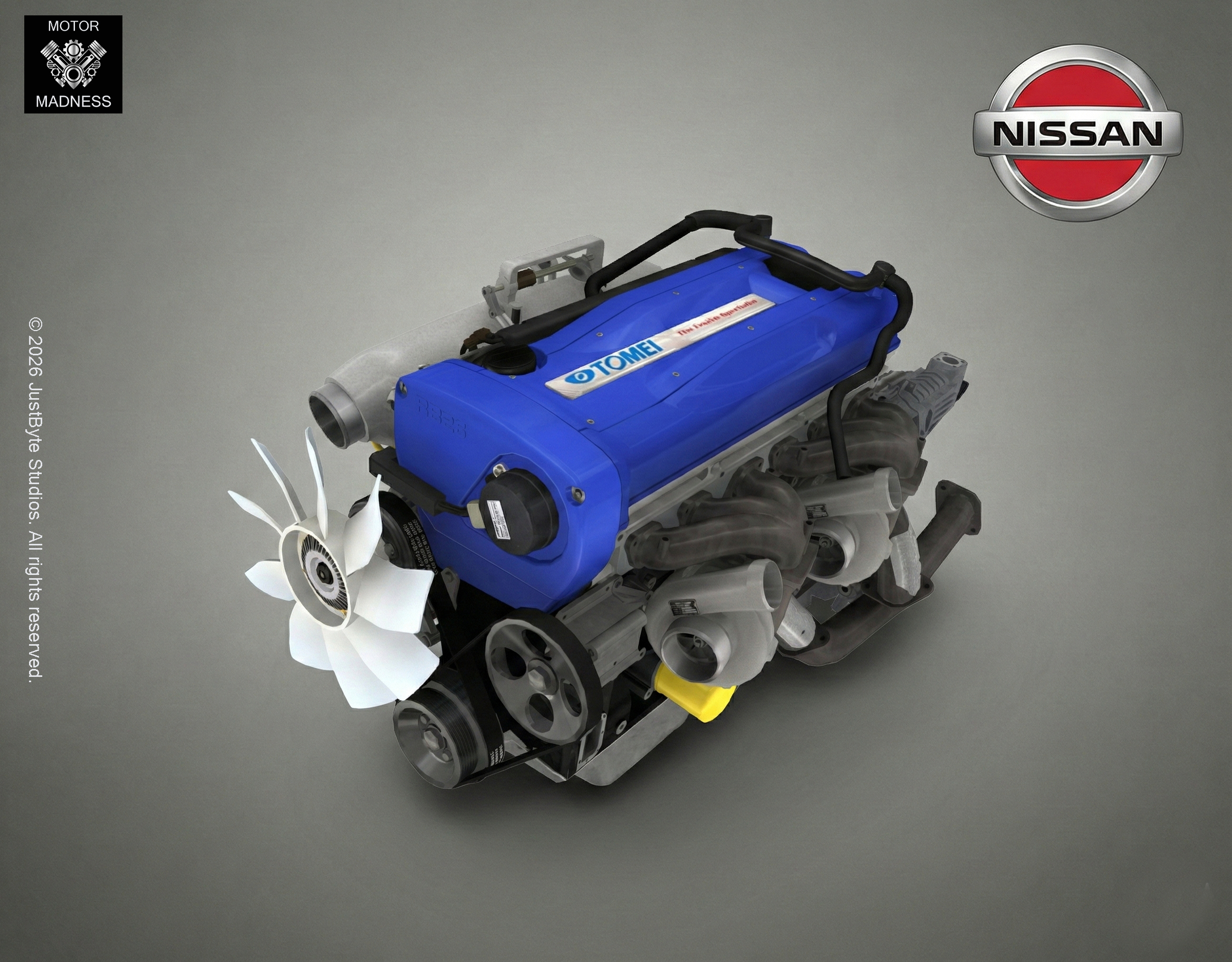 🚗 Nissan RB26DETT Engine – JDM Legend Skyline GT-R Printable