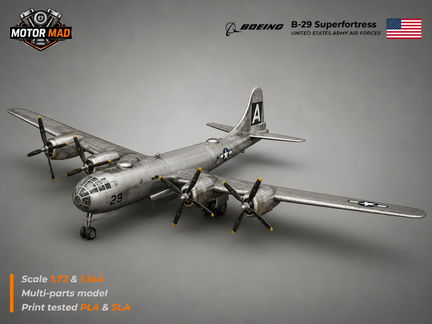 ✈️ Boeing B-29 Superfortress WWII Heavy Bomber 3D Print Model