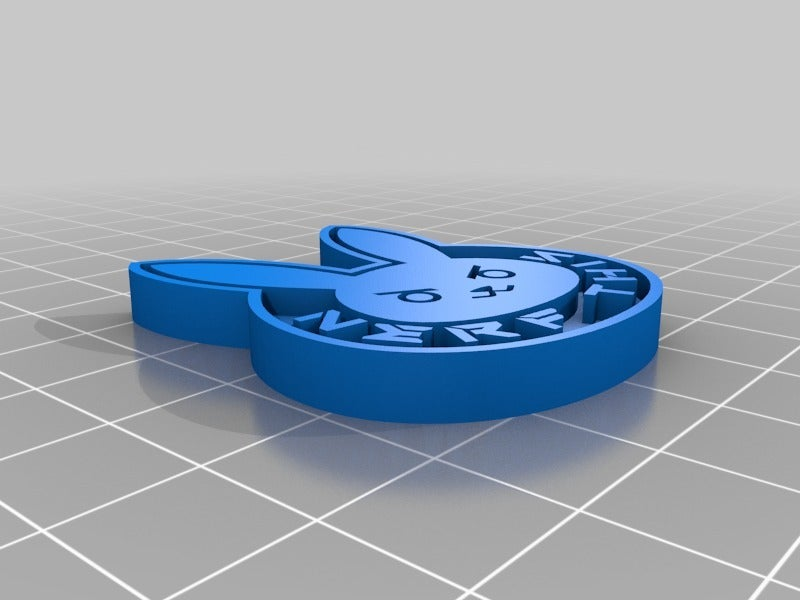 Dvas Rabbit Keychain Free STL file Overwatch D-Va Rabbit keychain 🐇 ・3D printable design to ...
