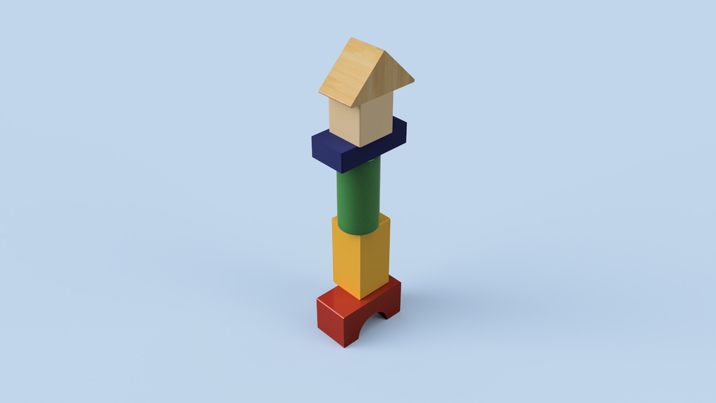 🏗️ Building Blocks set with storage box for kids・Free 3D File for ・Cults