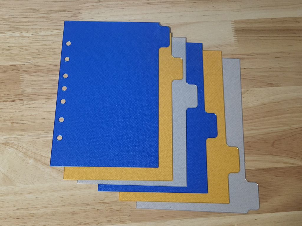 🏢 Half Letter Binder Dividers and Stationary・Free 3D File for ・Cults