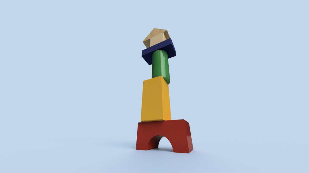 🏗️ Building Blocks set with storage box for kids・Free 3D File for ・Cults