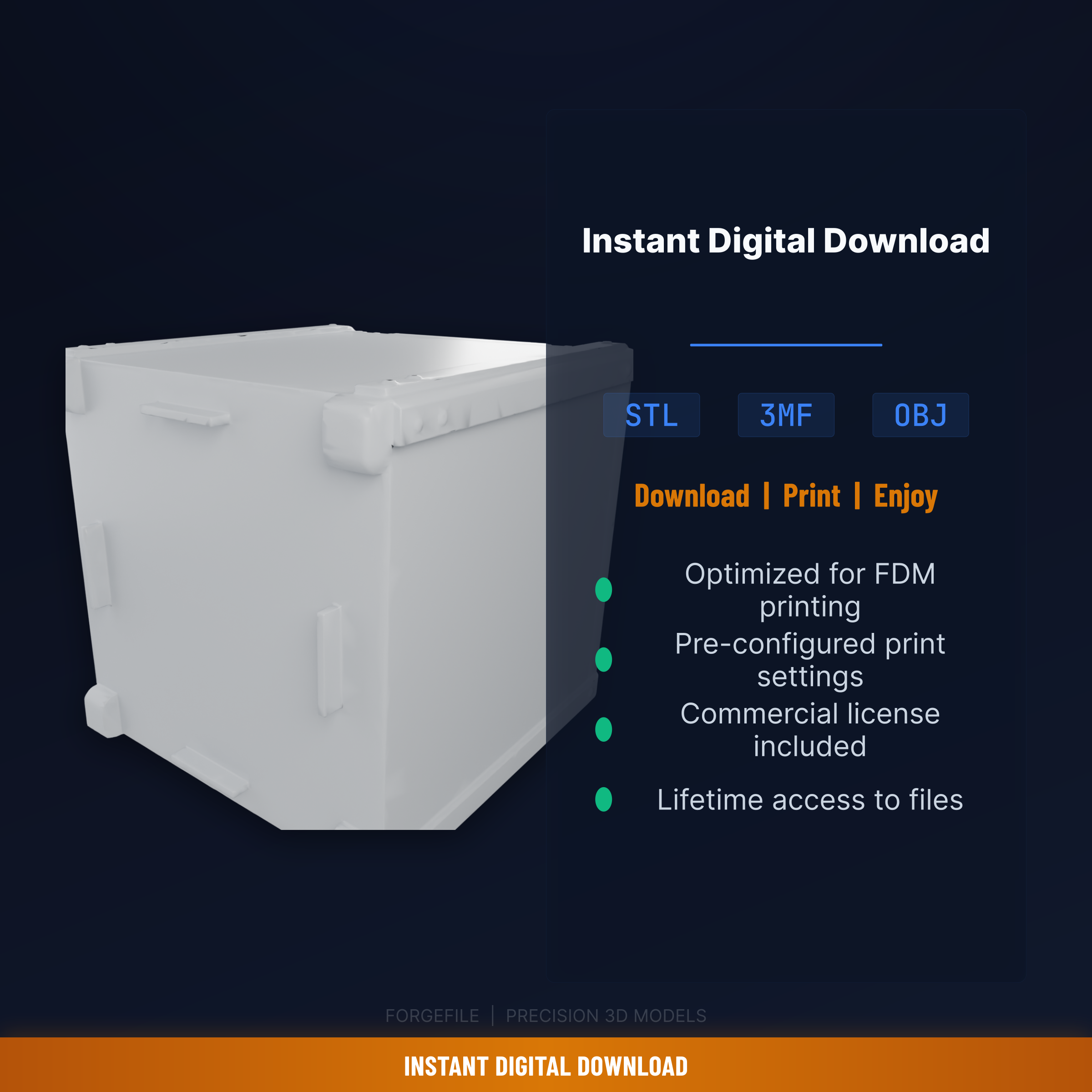 Slt Files 📁 Large Electronics Project Enclosure, Customizable - 3D Printable STL ...