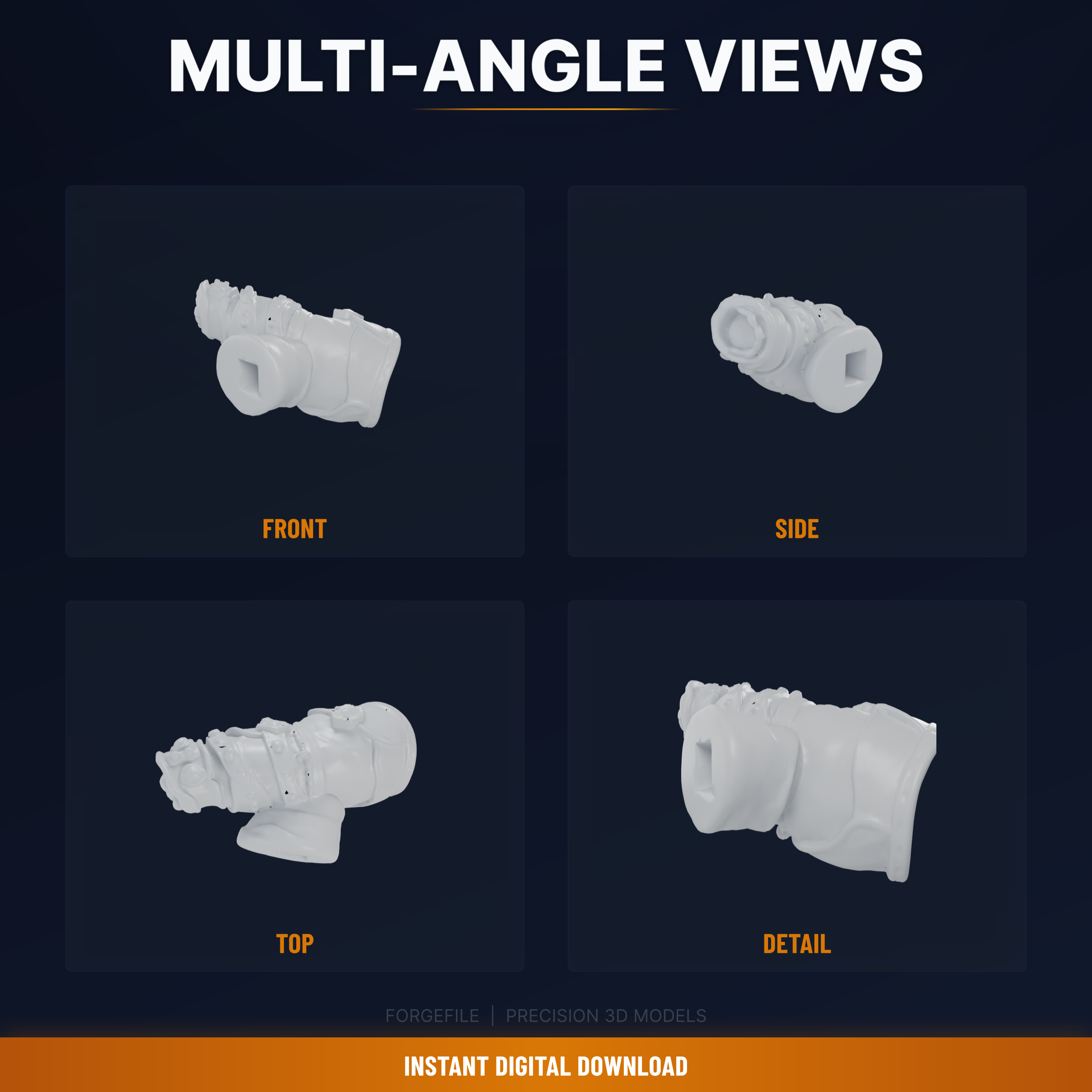 Forearm Stl File 📁 Forearm Bracer Armor, Leather Look Texture, Strap Slots, - 3D ...