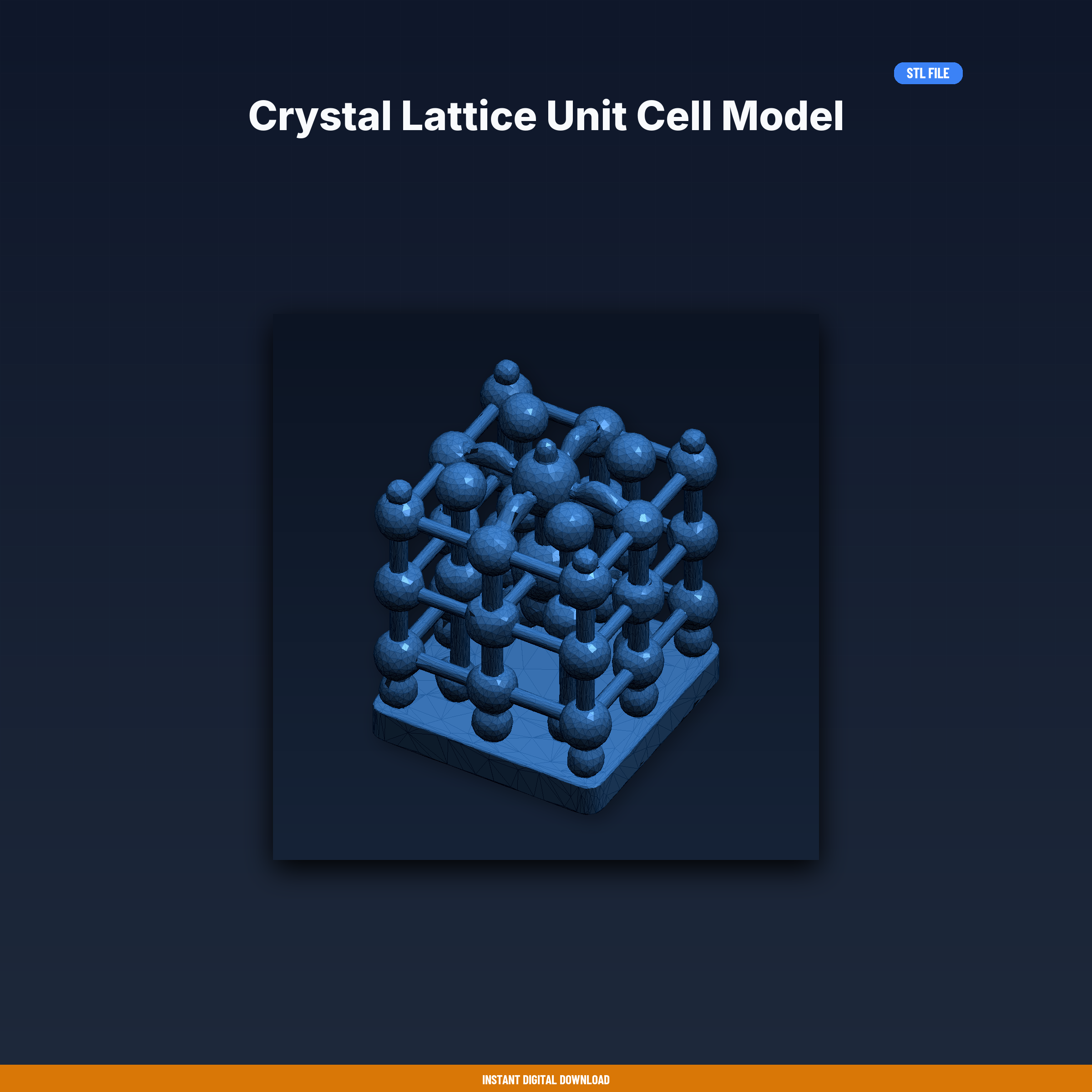 🔮 Crystal Lattice Unit Cell Model - 3D Printable STL File・ 3D File for ...