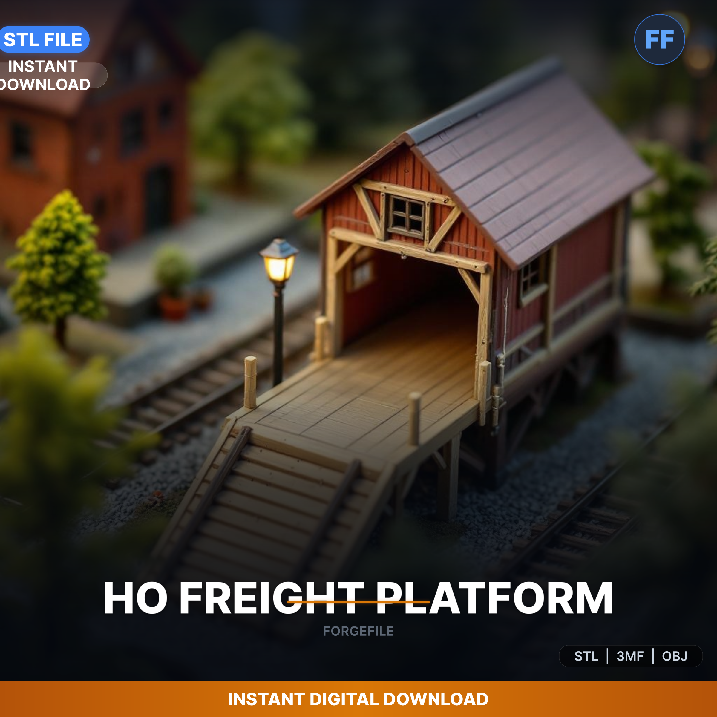 🪵 Ho Scale Freight Loading Platform, Railroad Dock, Wooden - 3D ...