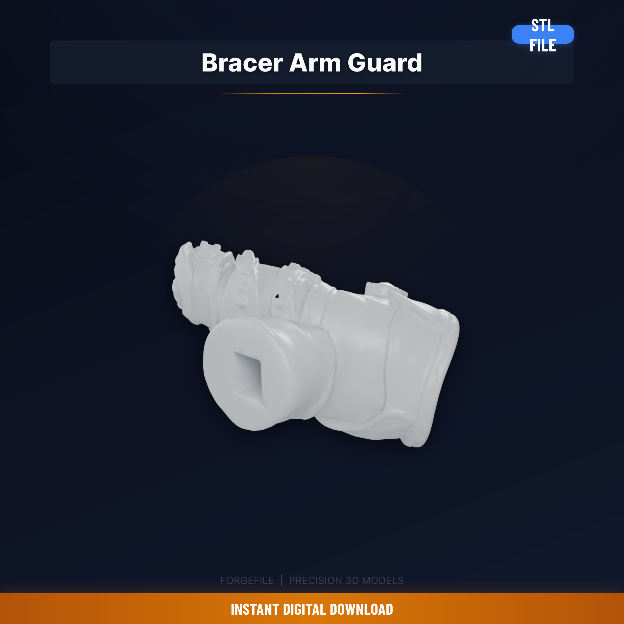 Forearm Stl File 📁 Forearm Bracer Armor, Leather Look Texture, Strap Slots, - 3D ...