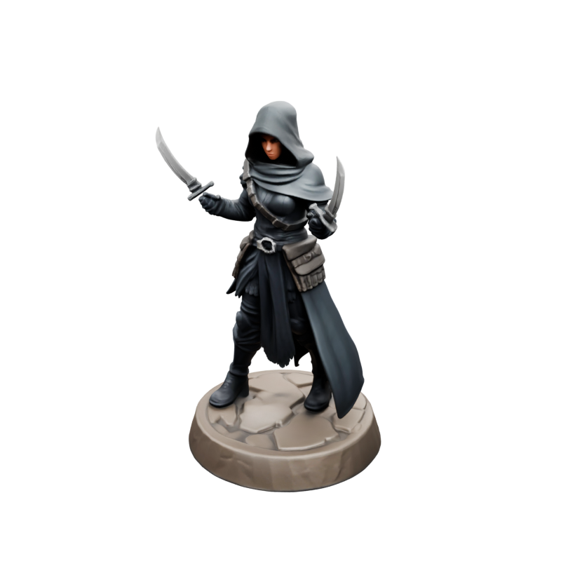 ♀️ Female Human Rogue — Fantasy Tabletop Miniature, DND Character, 28mm ...