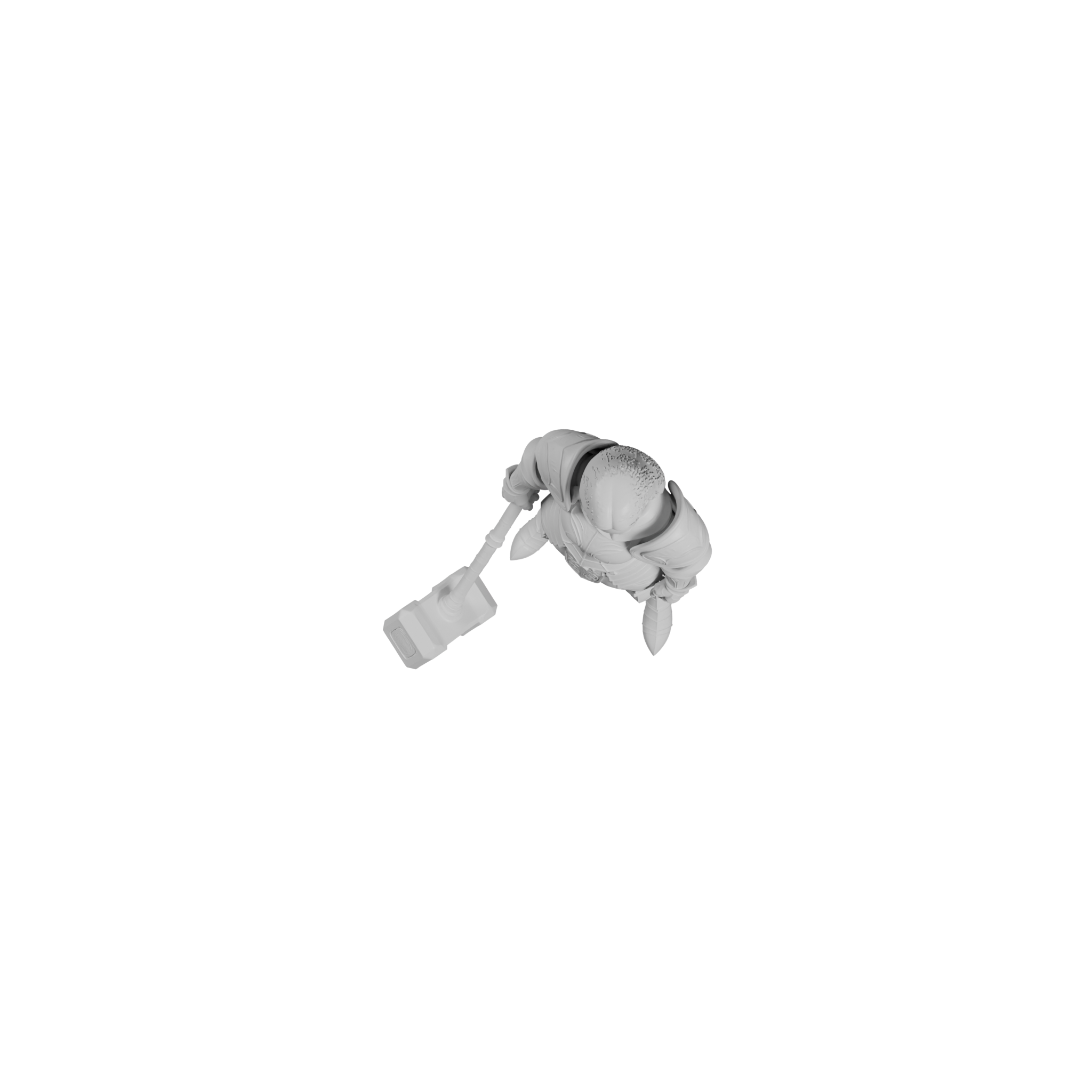 ♀️ Female Paladin Figurine STL – Armored War hammer Warrior 3D Print ...