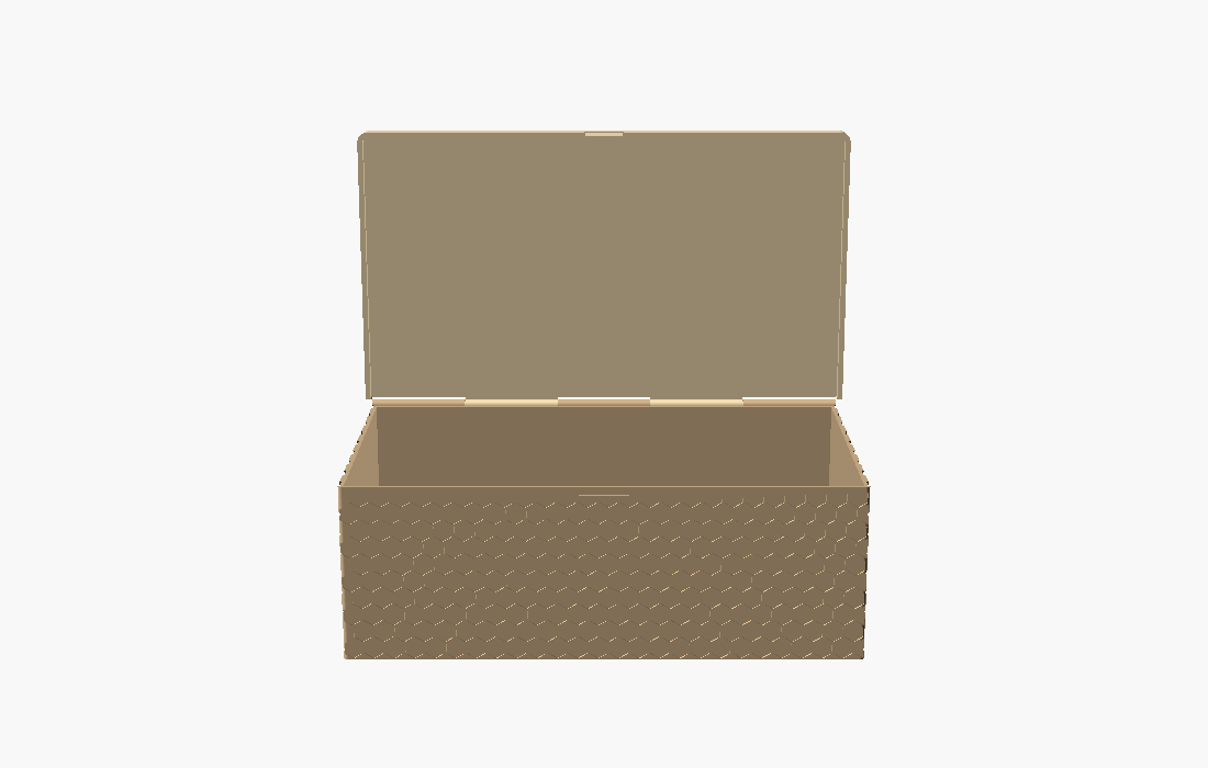 📦 Honeycomb Hinged Storage Box — Large (PIP, 3 sizes)・Free 3D File for ...