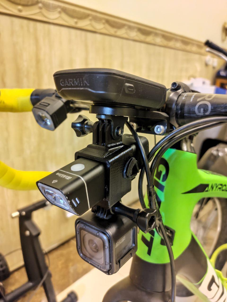 🚲 GoPro & iKirkLiten Urban 600 Light mount for bike・Free 3D File for ・Cults