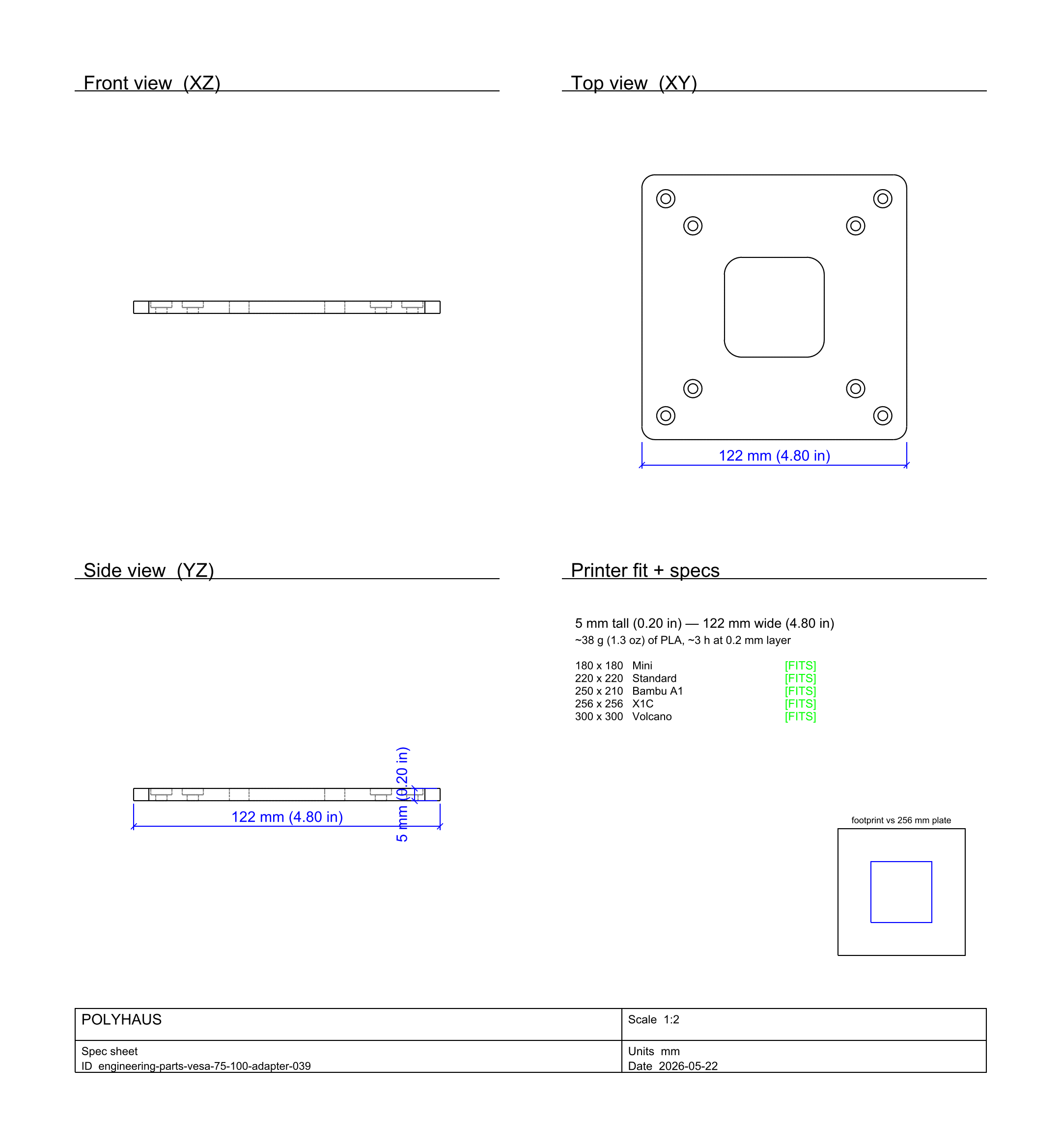 🛠️ VESA 75x75 to 100x100 Adapter Plate - Monitor Mount Converter・Free ...