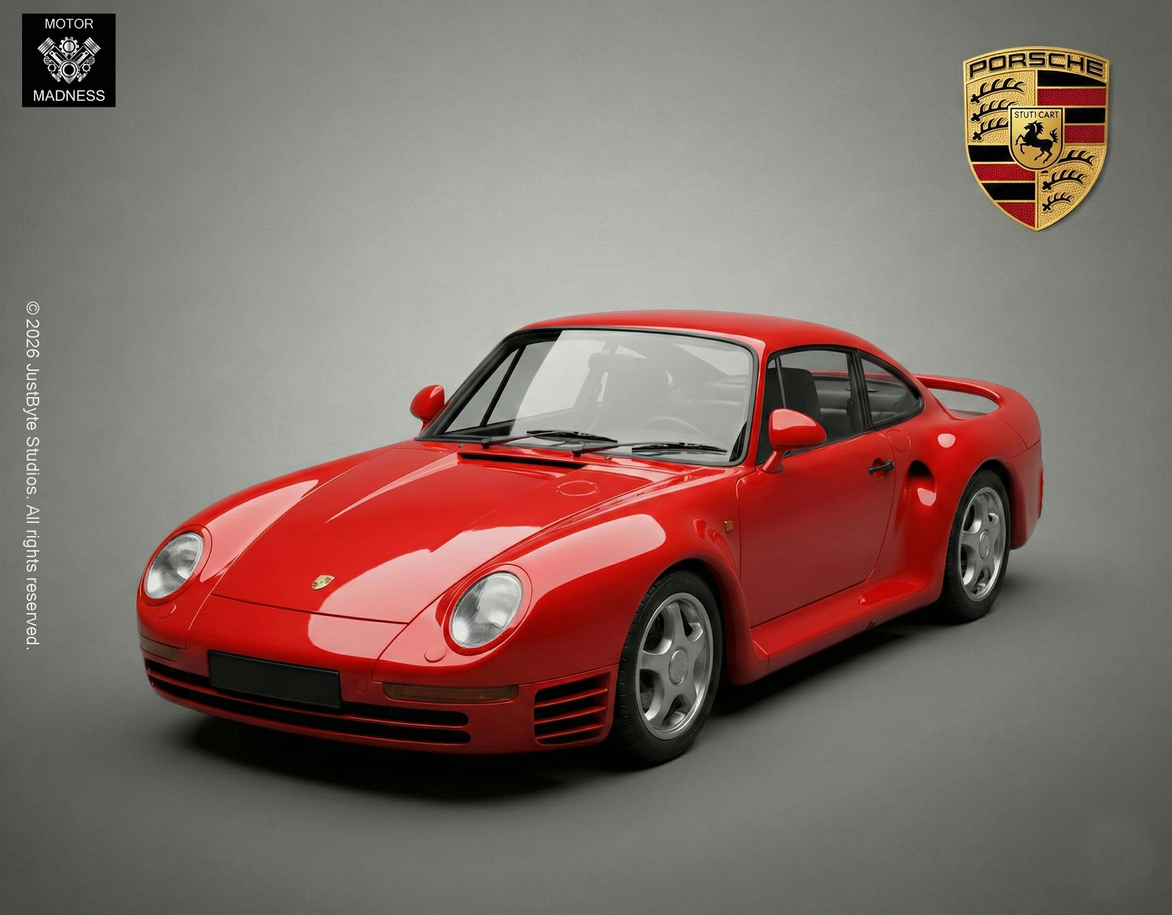 🚗 1987 Porsche 959 – High-Detail 3D Printable Model・ 3D File for