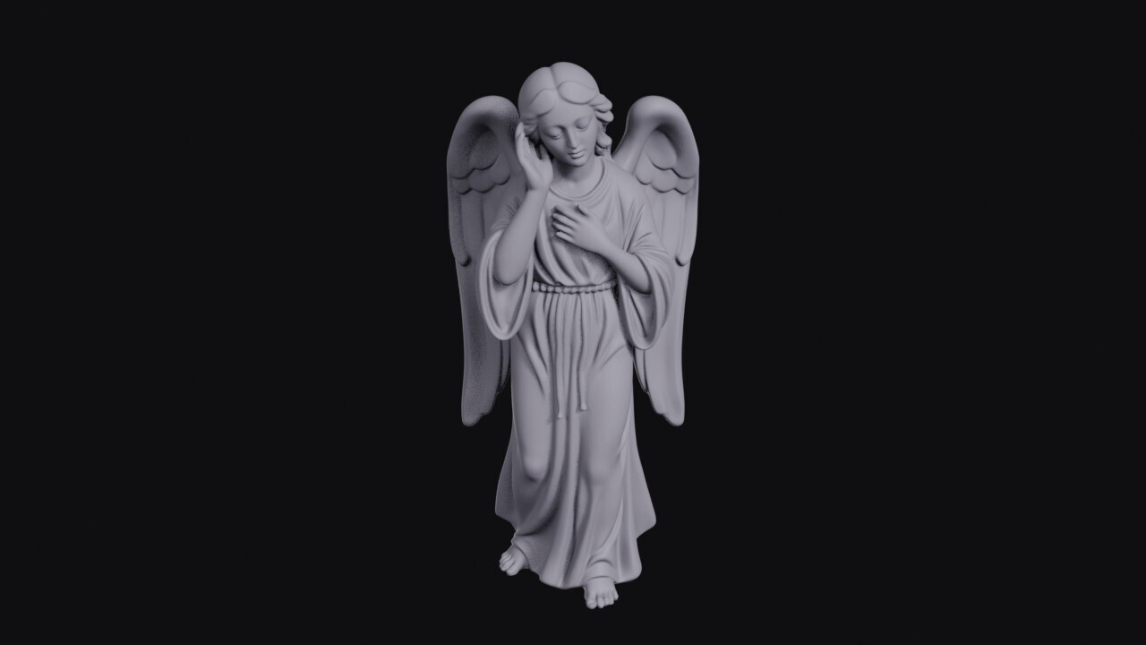 Listening_Female_Angel_0001.jpg Listening Female Angel Statue